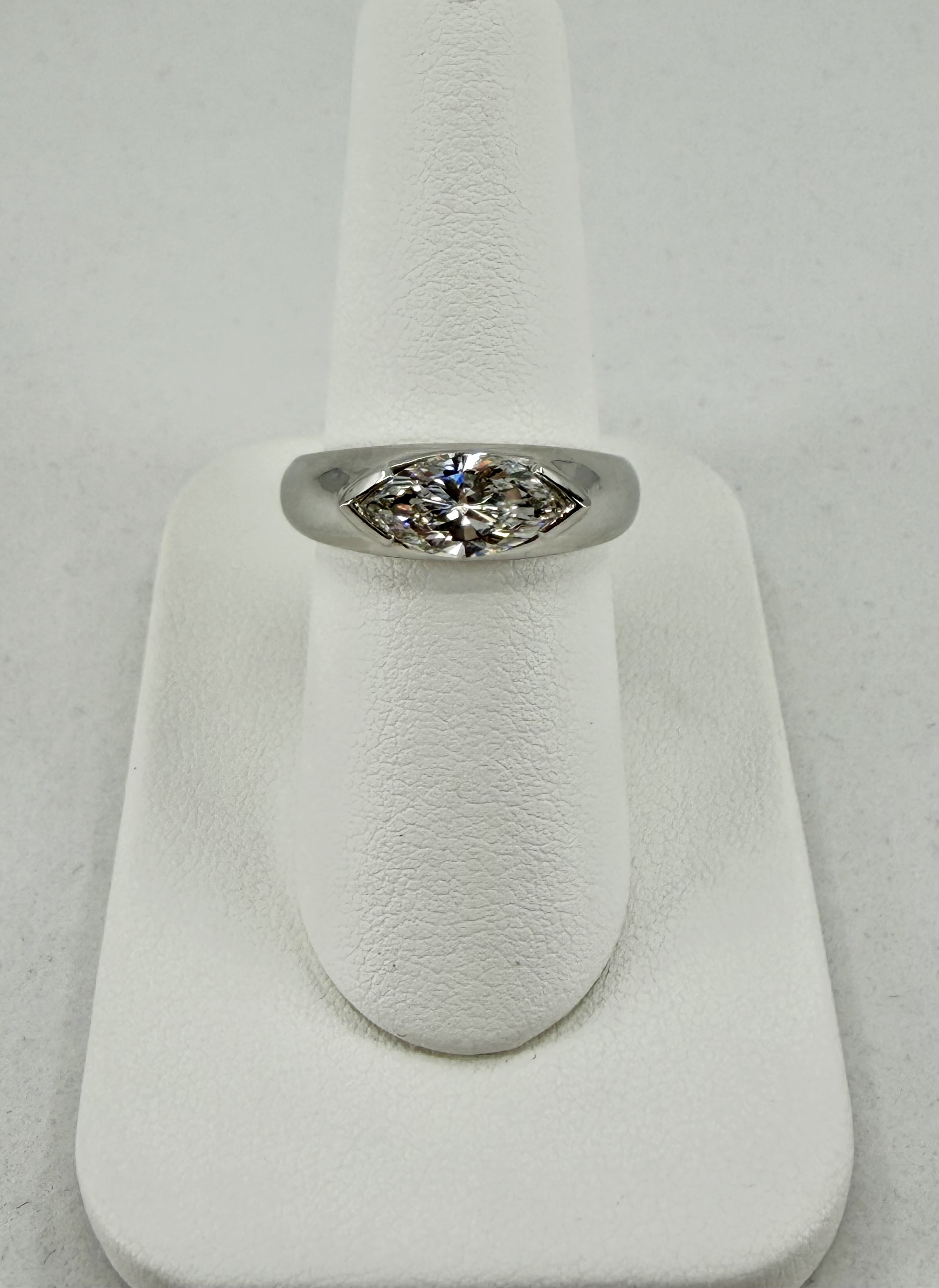 Platinum East-West Marquise Diamond Ring &ndash; 1.22 CT F/VS2