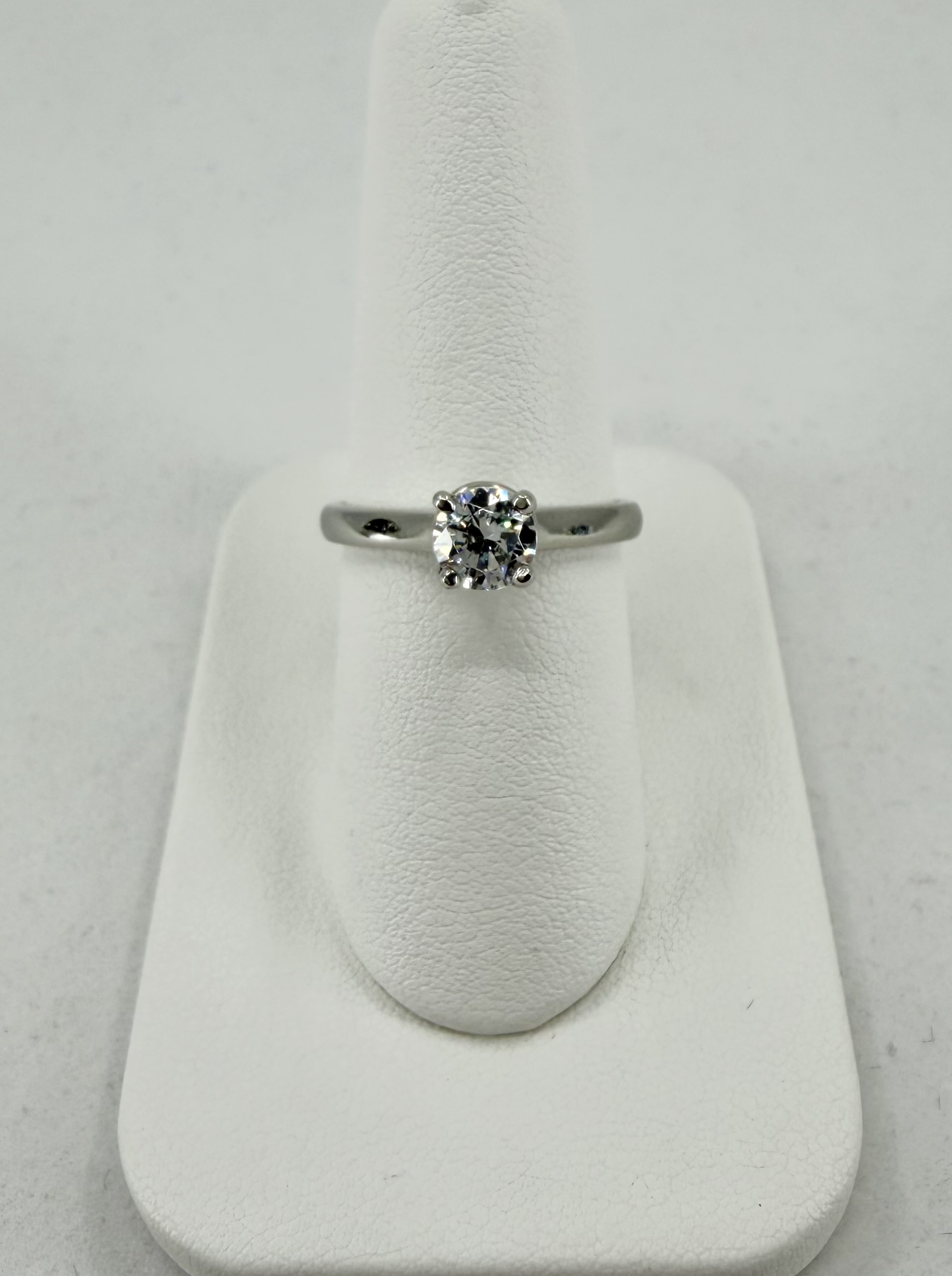Platinum Wheat Head Solitaire Semi Mount Ring
