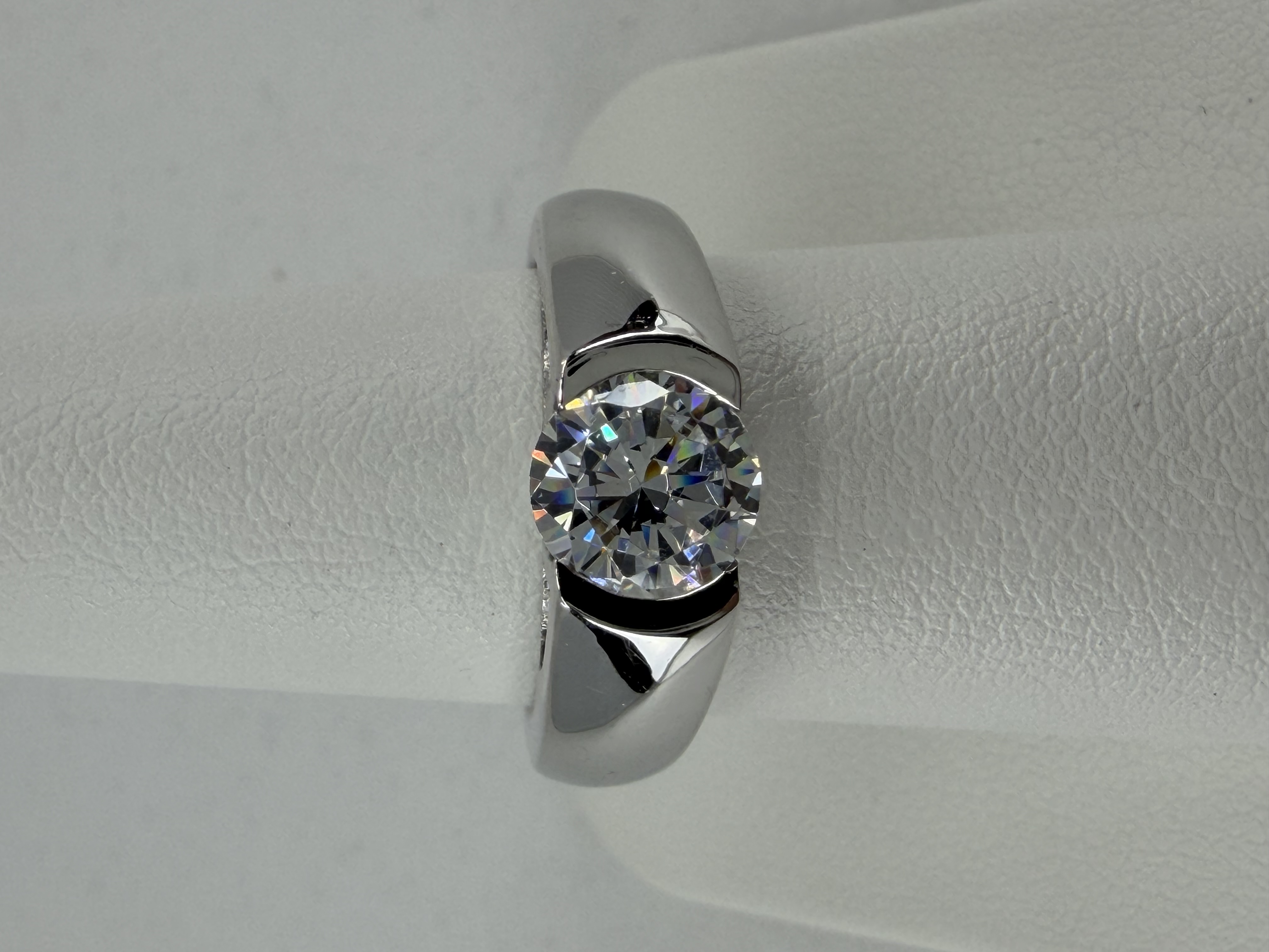 18K White Gold Designer Inspired Cubic Zirconia Ring