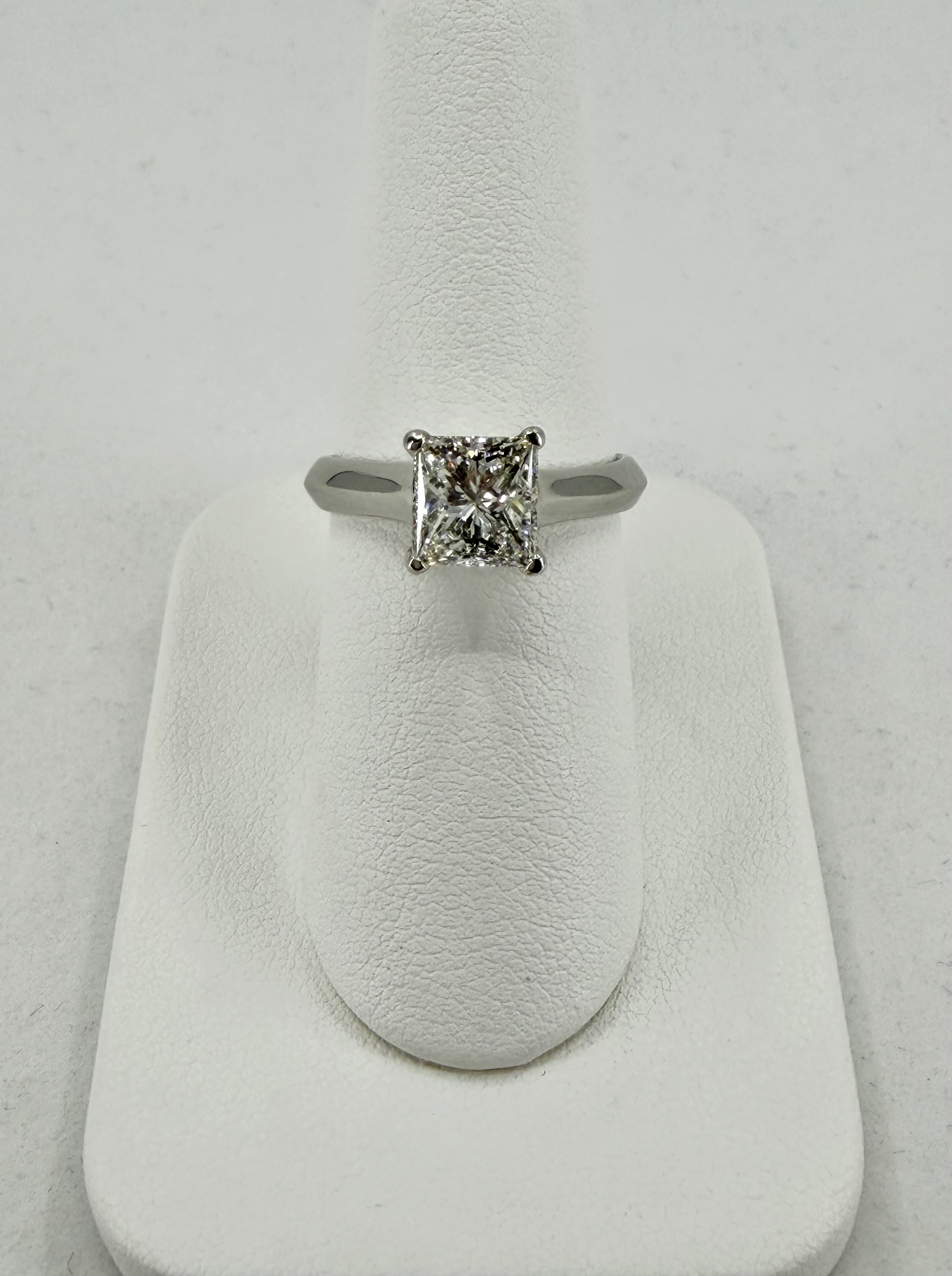 Platinum Princess Cut Diamond Solitaire Ring