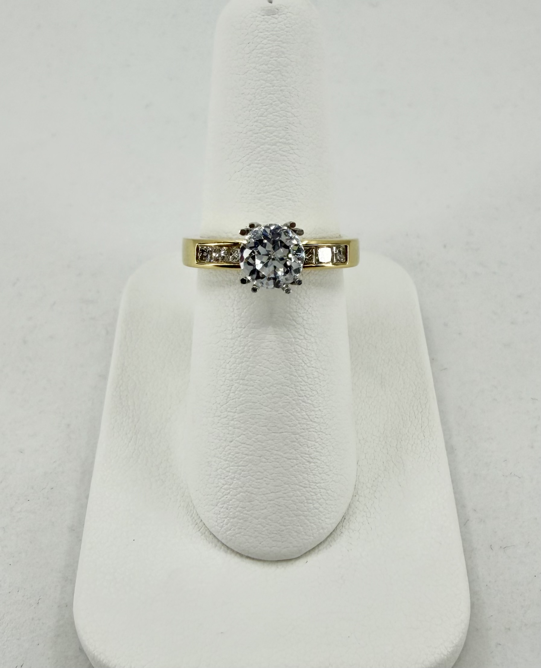 18K Yellow Gold Diamond Channel Set Semi Mount Ring