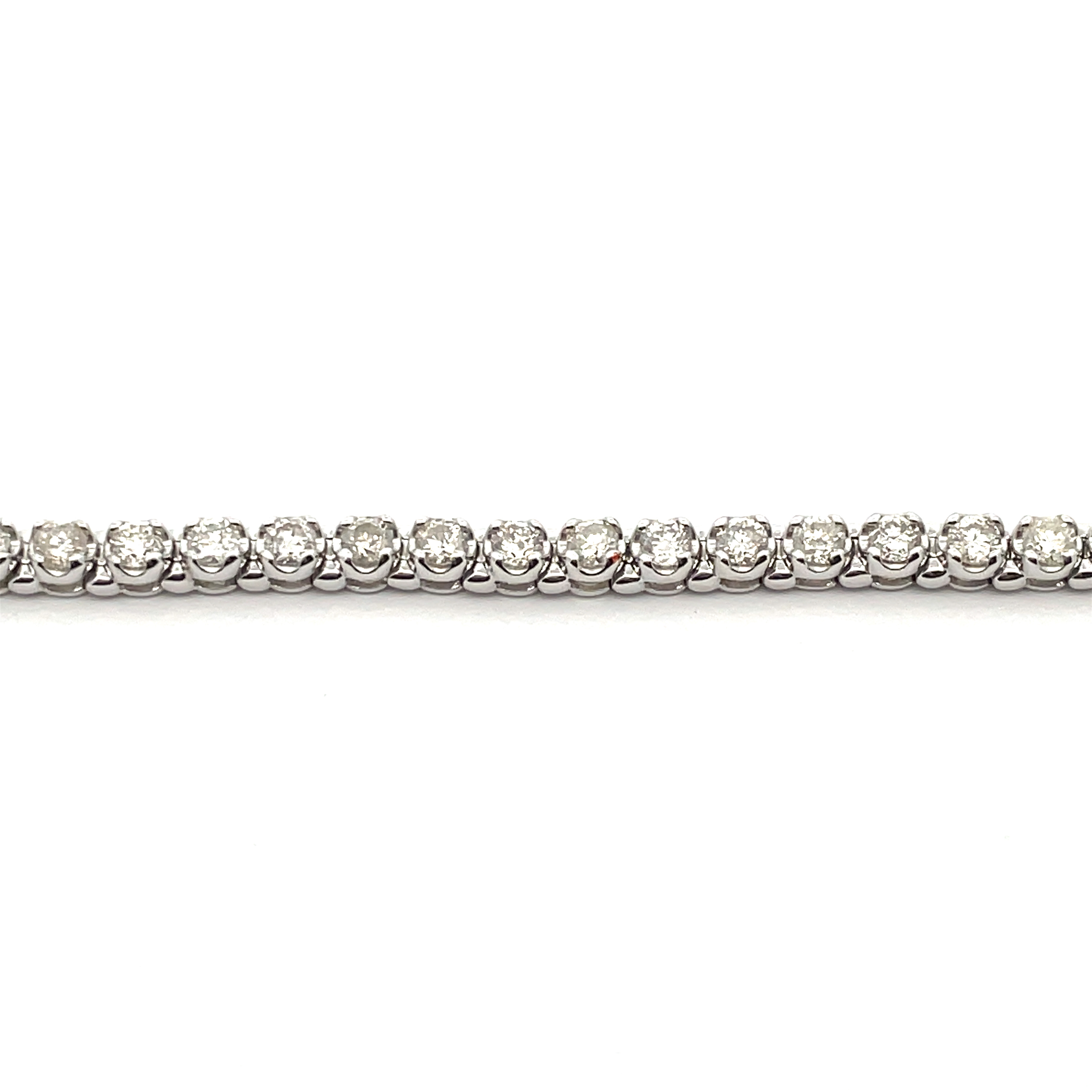4.00CTW DIAMOND TENNIS BRACELET CONTAINING 46 ROUND PRONG-SET DIAMONDS 14KW