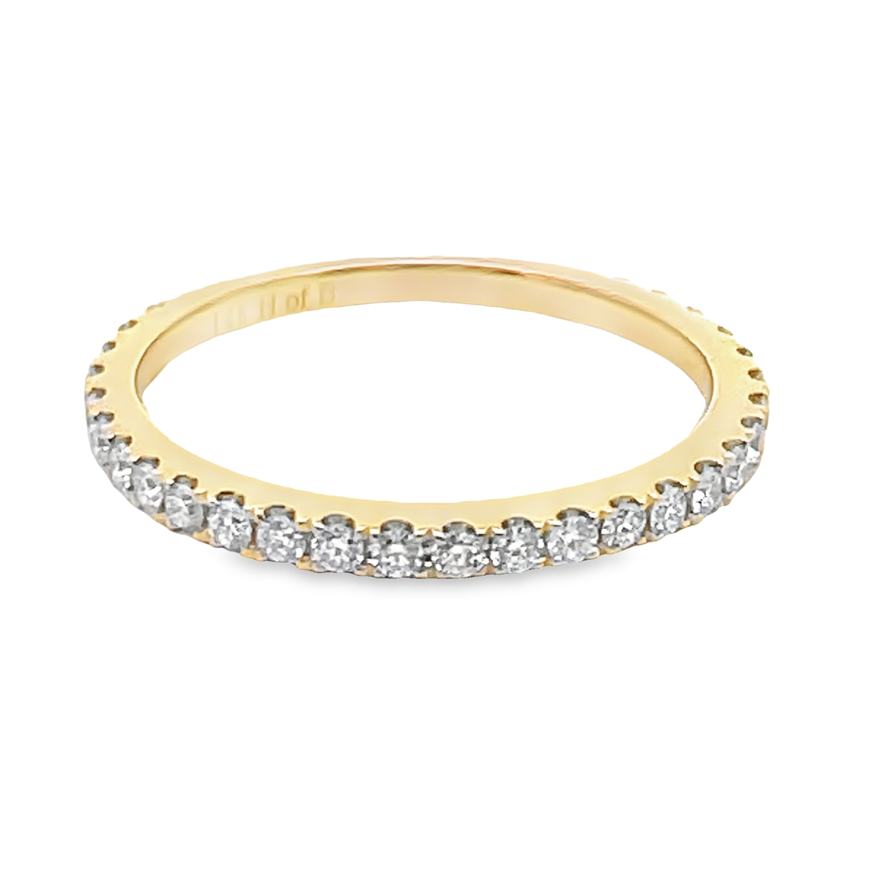 .37CTW DIAMOND ANNIVERSARY BAND CONTAINING 28 ROUND PRONG-SET DIAMONDS 14KY