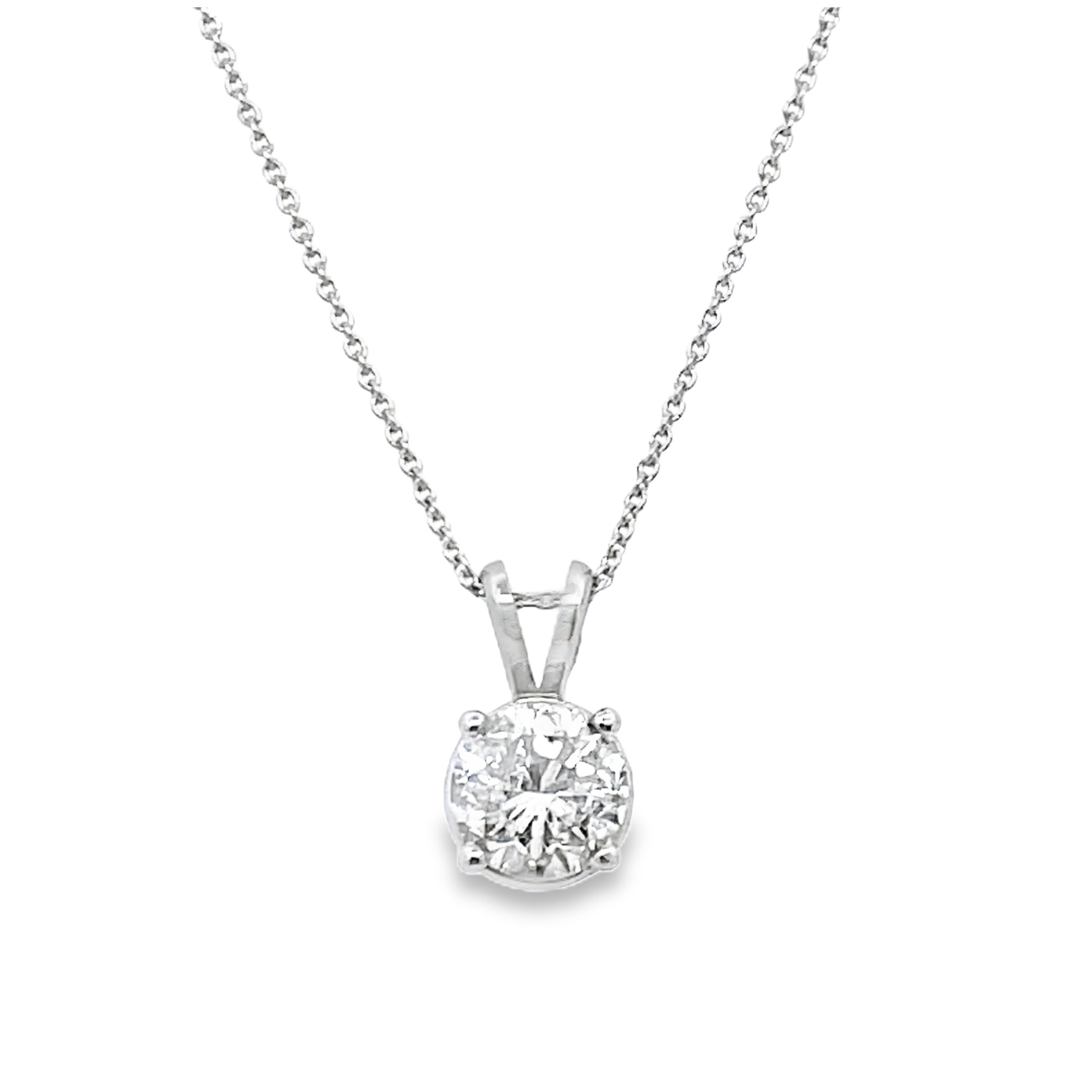 1.30CT ROUND DIAMOND H-I I1-I2 PENDANT 14KW