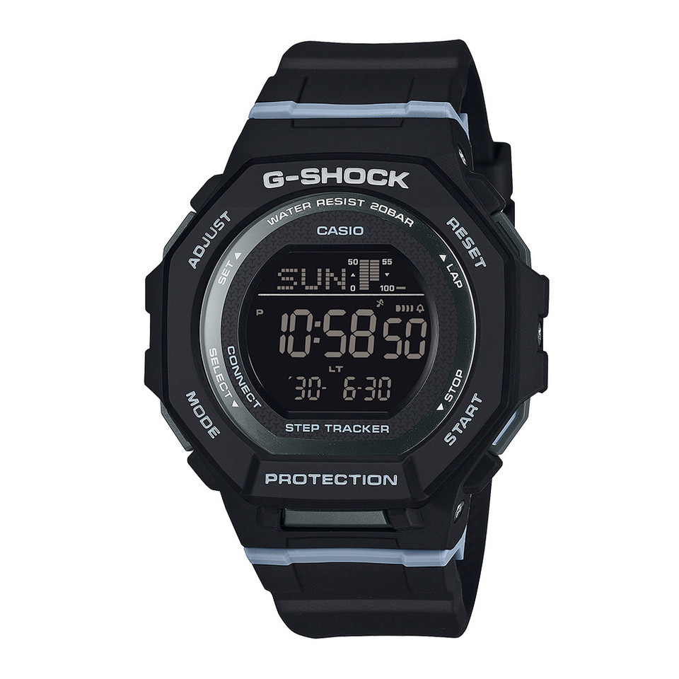 CASIO G-SHOCK STEP TRACKER DIGITAL BLACK RESIN  WATCH