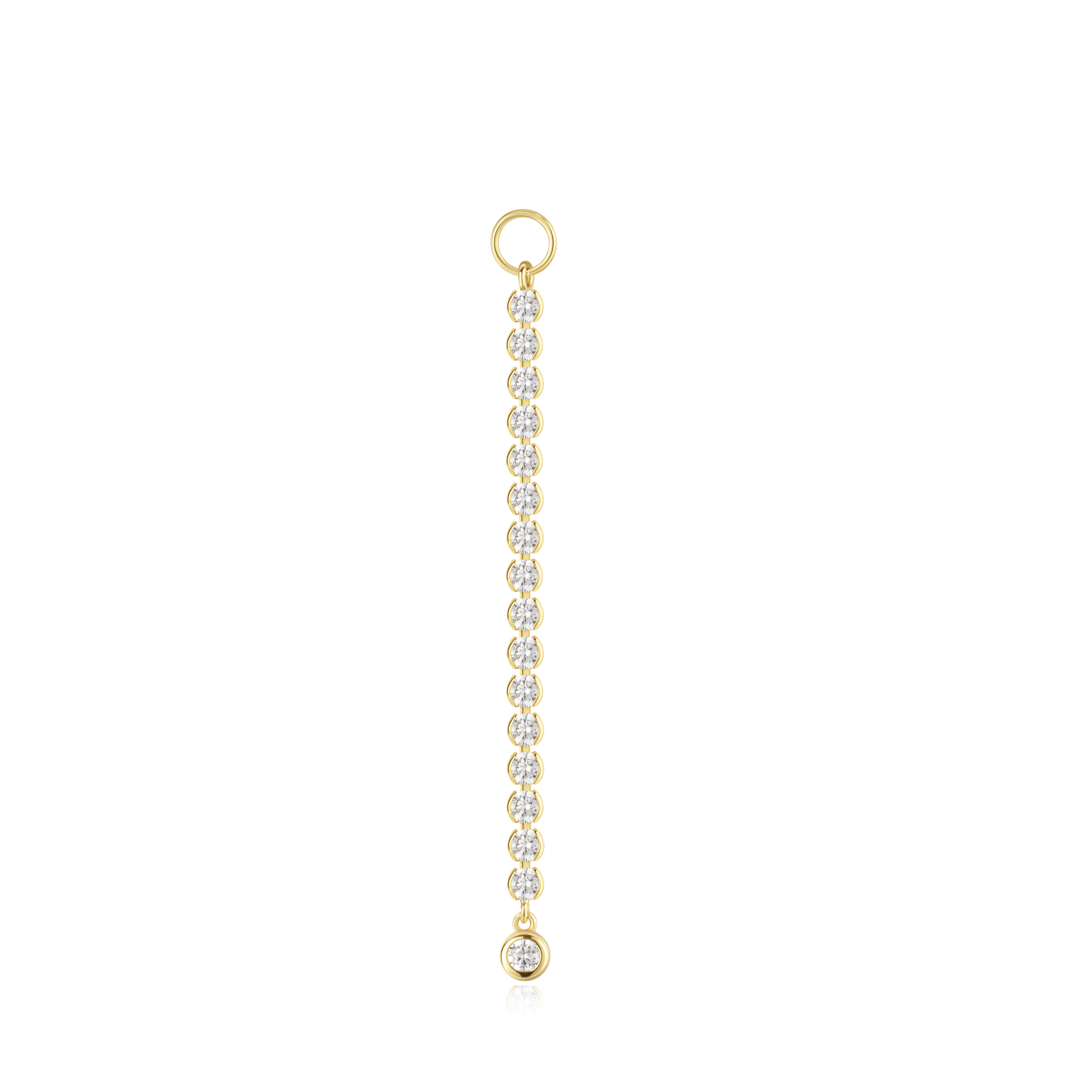 ANIA HAIE GOLD ROW BEZEL CZ EARRING CHARM