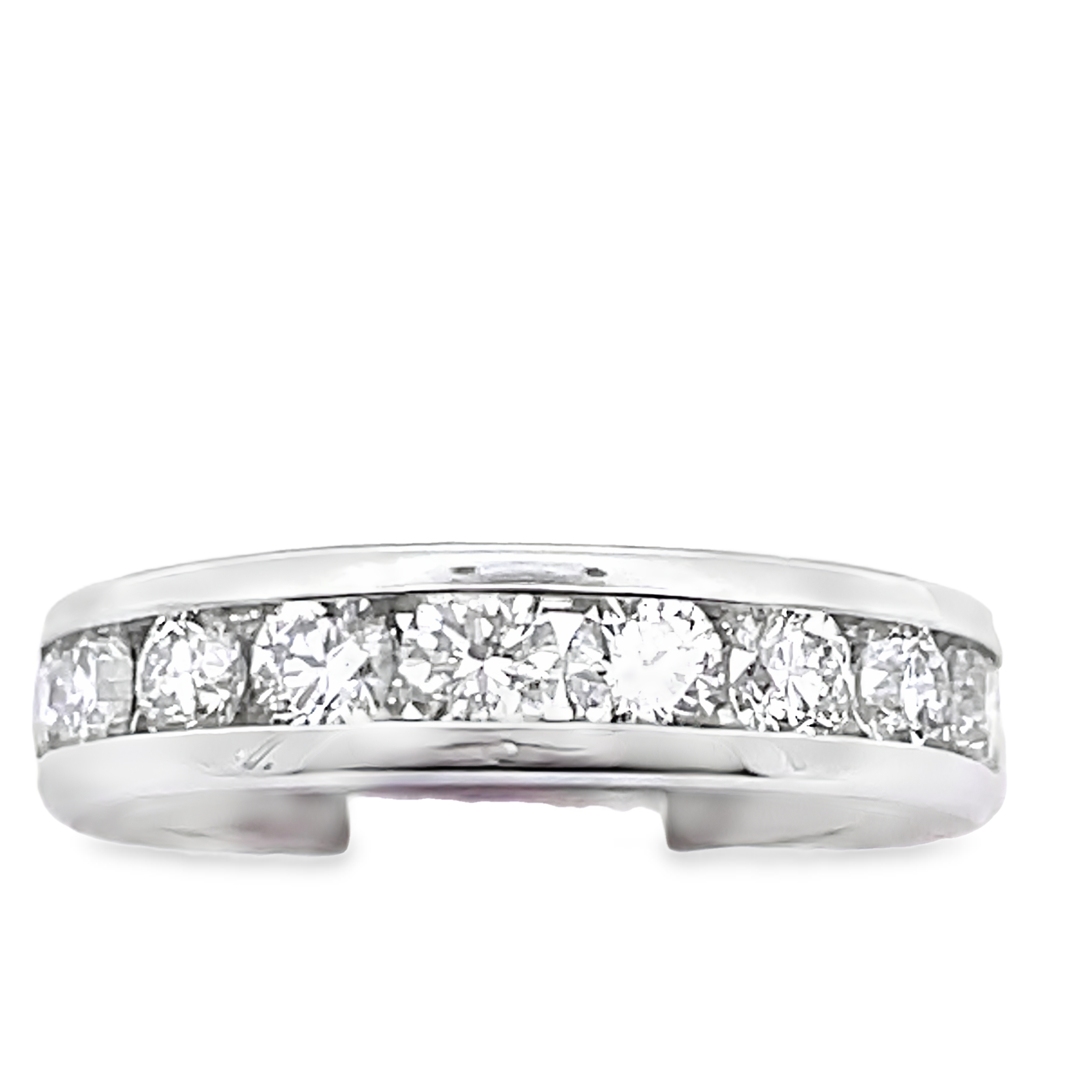 1 1/2CTW LDS DIAMOND CHANNEL-SET BAND CONTAINING: 10 ROUND DIAMONDS 14KW
