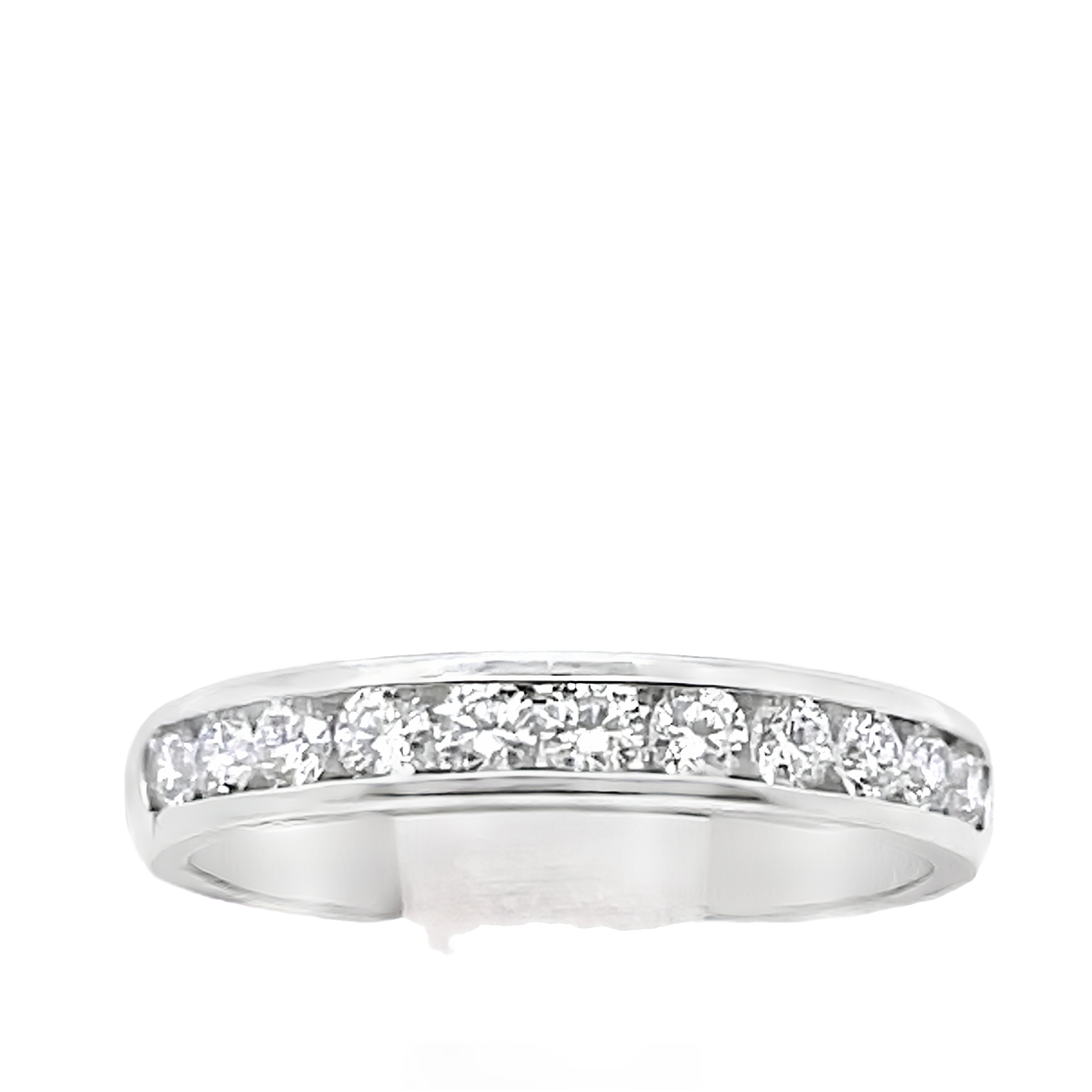 1/2CTW LDS DIAMOND BAND CONTAINING: 11 ROUND CHANNEL-SET DIAMONDS 14KW