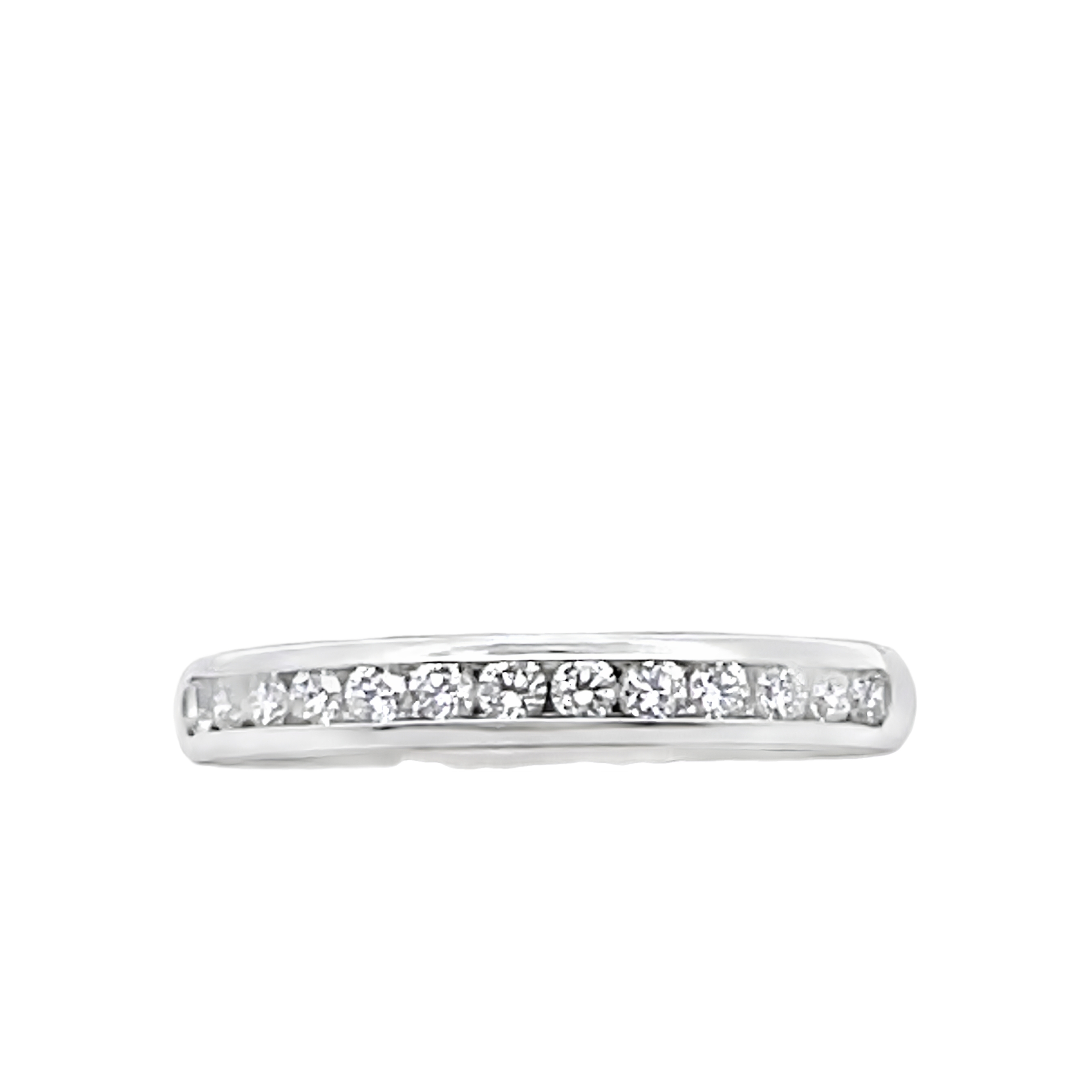 1/4CTW LDS DIAMOND BAND CONTAINING: 13 ROUND CHANNEL-SET DIAMONDS 14KW