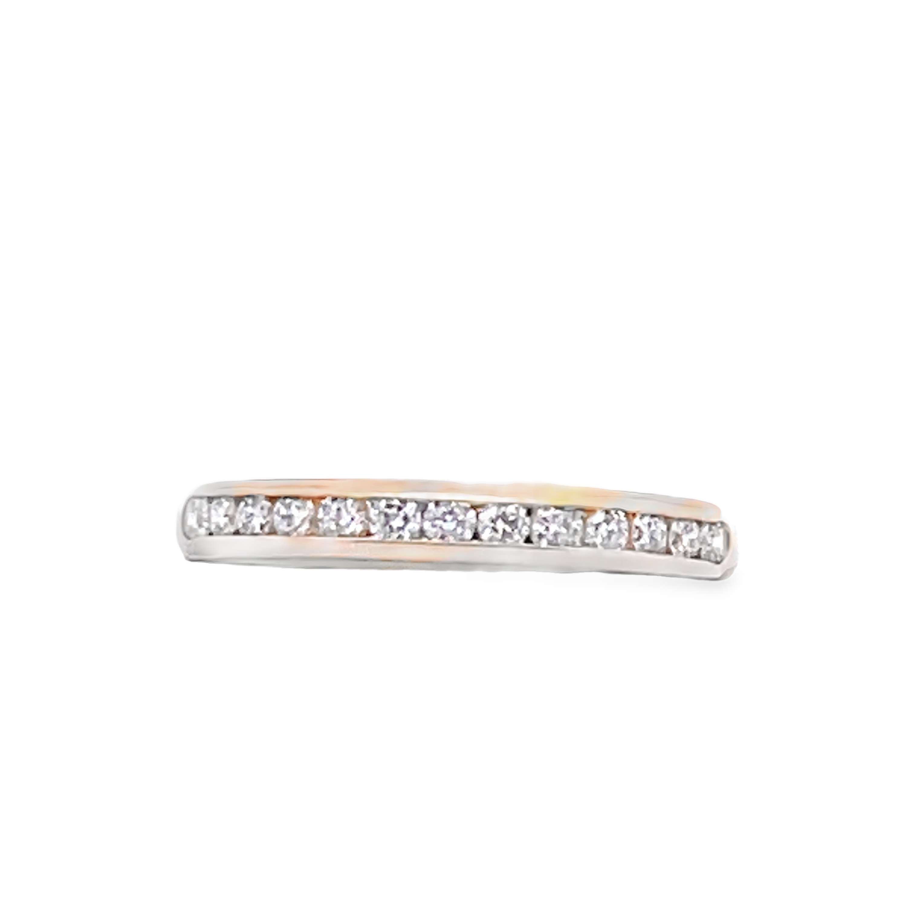1/4CTW LDS DIAMOND BAND CONTAINING: 13 ROUND CHANNEL-SET DIAMONDS 14KY