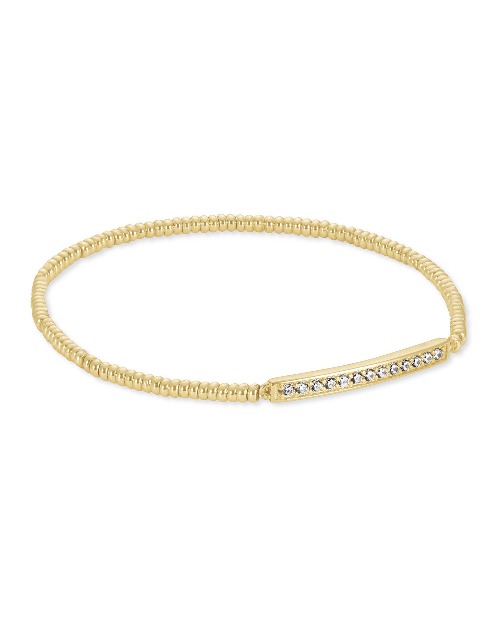 KENDRA SCOTT ADDISON GOLD TONE STRETCH BRACELET