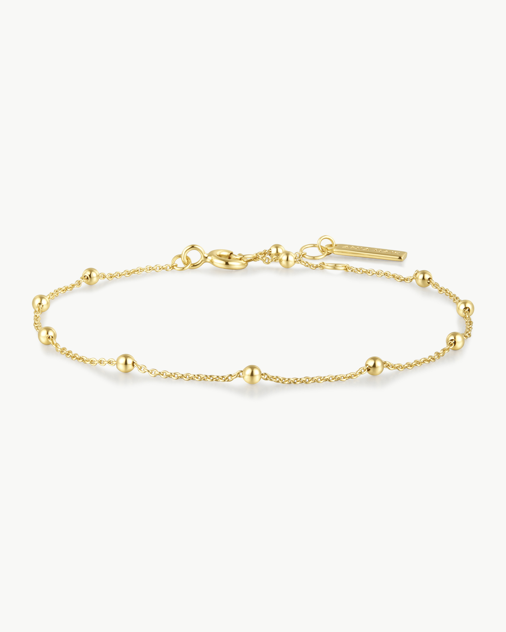 ANIA HAIE GOLD BEADED CHAIN BRACELET
