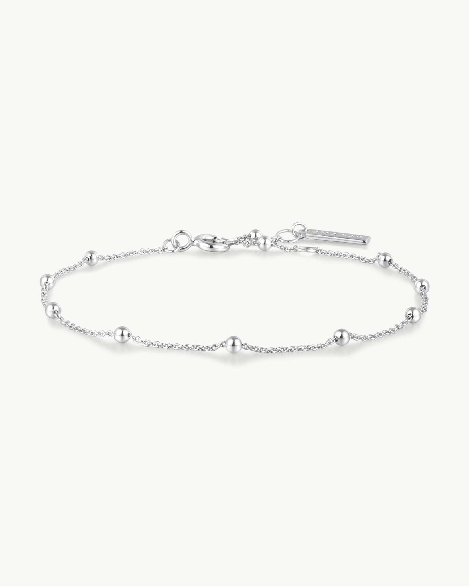 ANIA HAIE SILVER BEADED CHAIN BRACELET