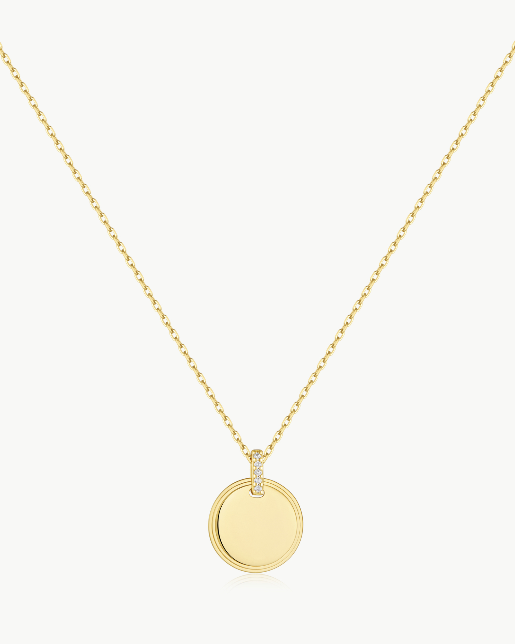 ANIA HAIE GOLD DISC PENDANT NECKLACE