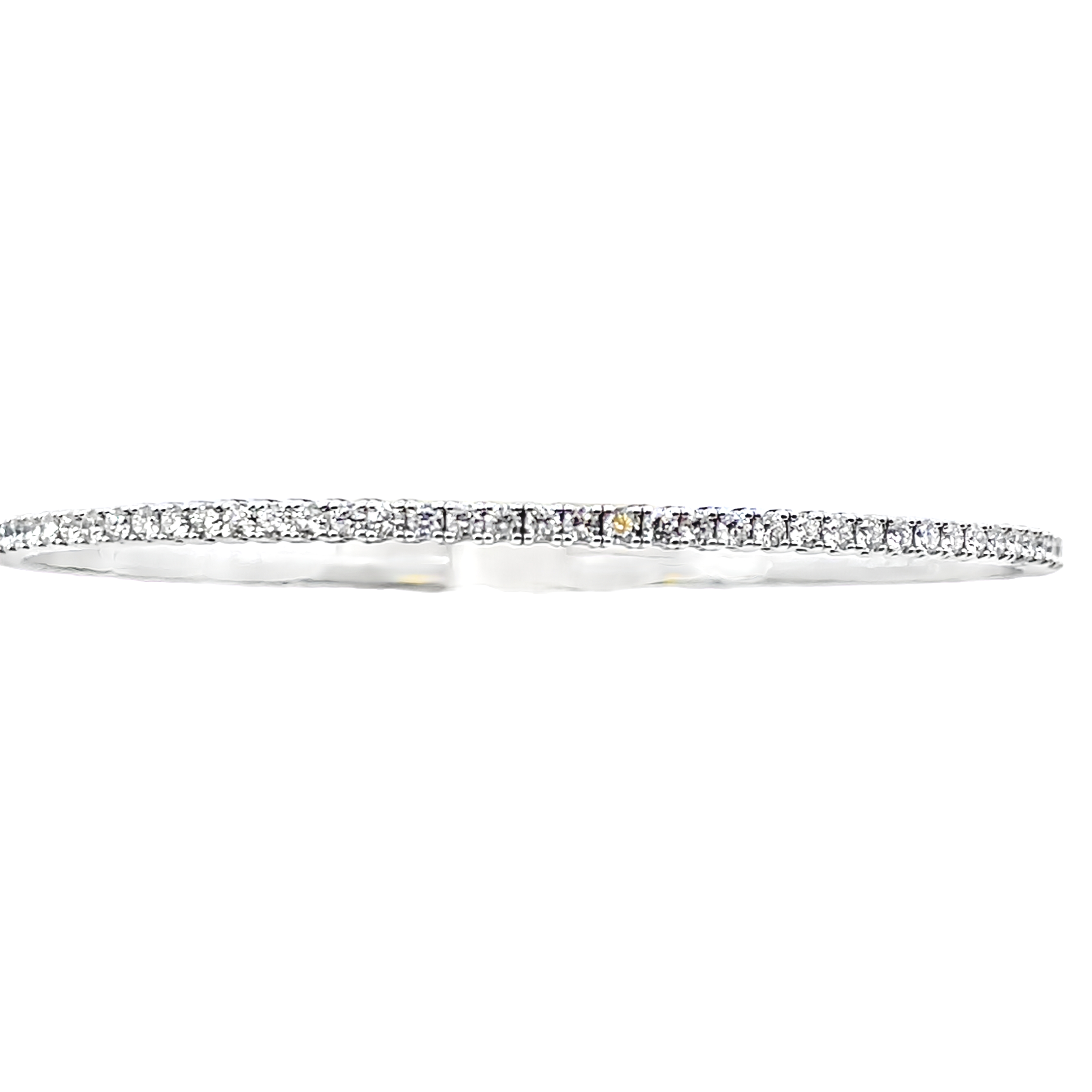 2.00CTW 81 ROUND DIAMOND FLEX BANGLE 14KW