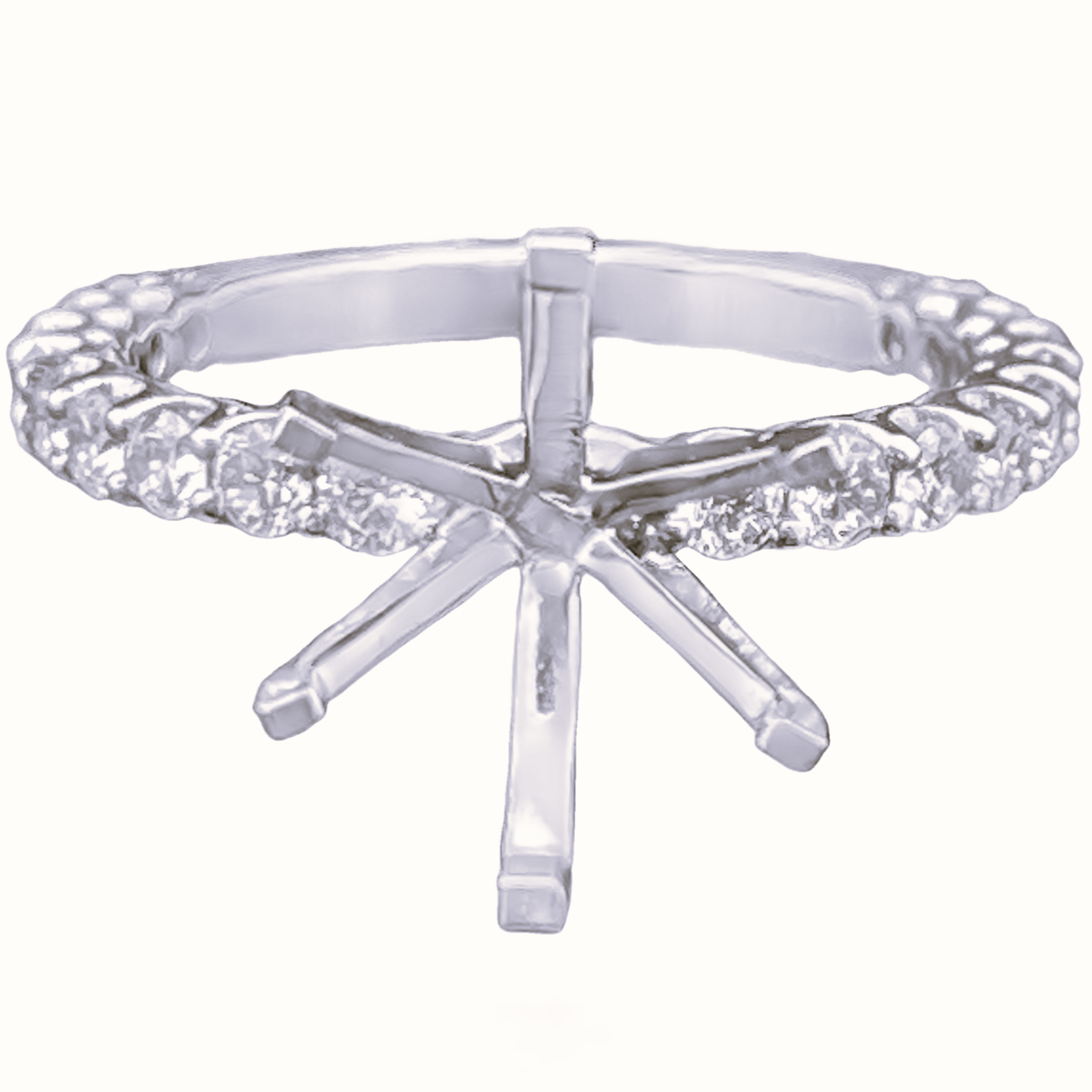 18D=.54CTW SEMI-MOUNT RING 14KW