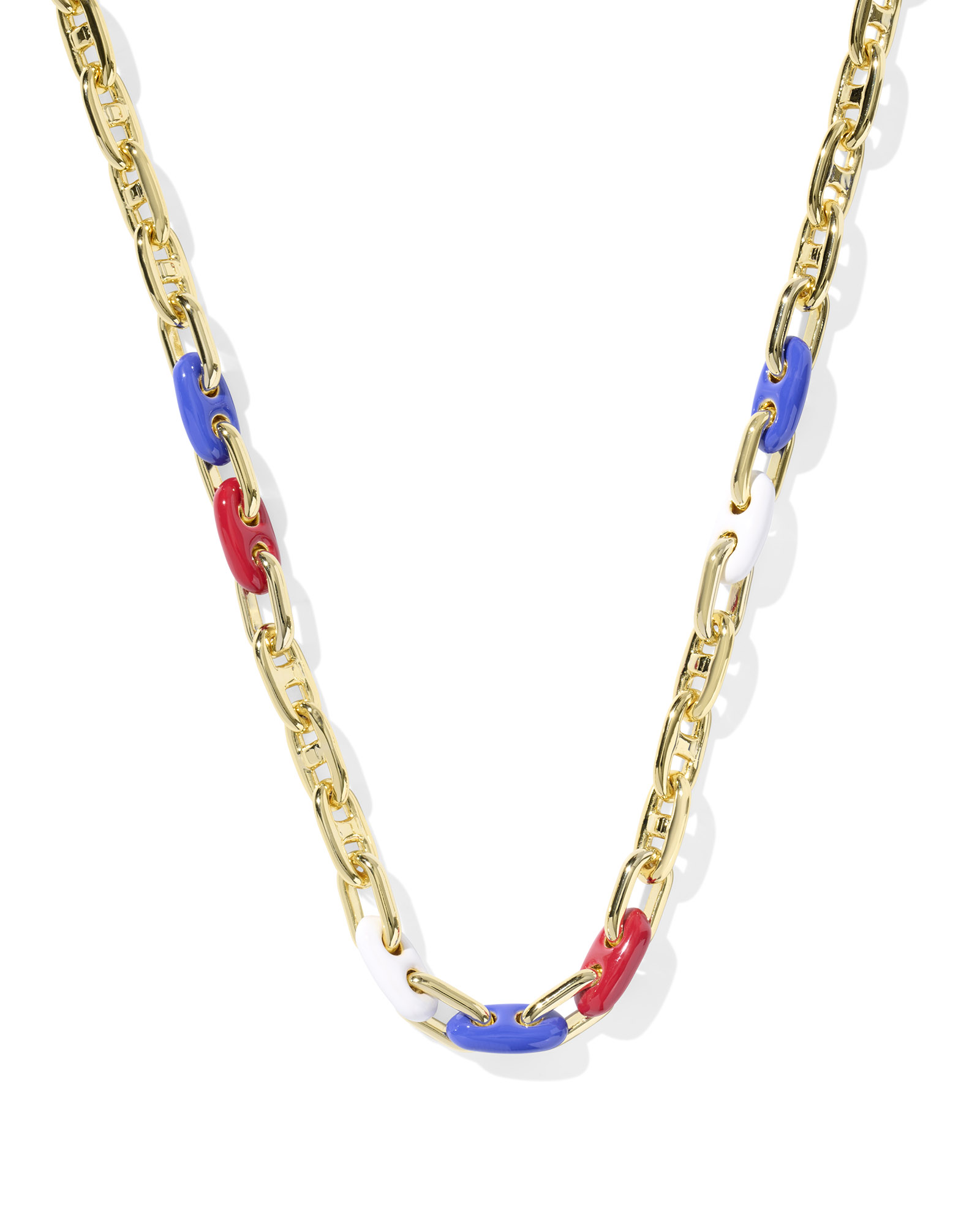 KENDRA SCOTT BAILEY RED/WHITE/BLUE MIX GOLD TONE CHAIN
