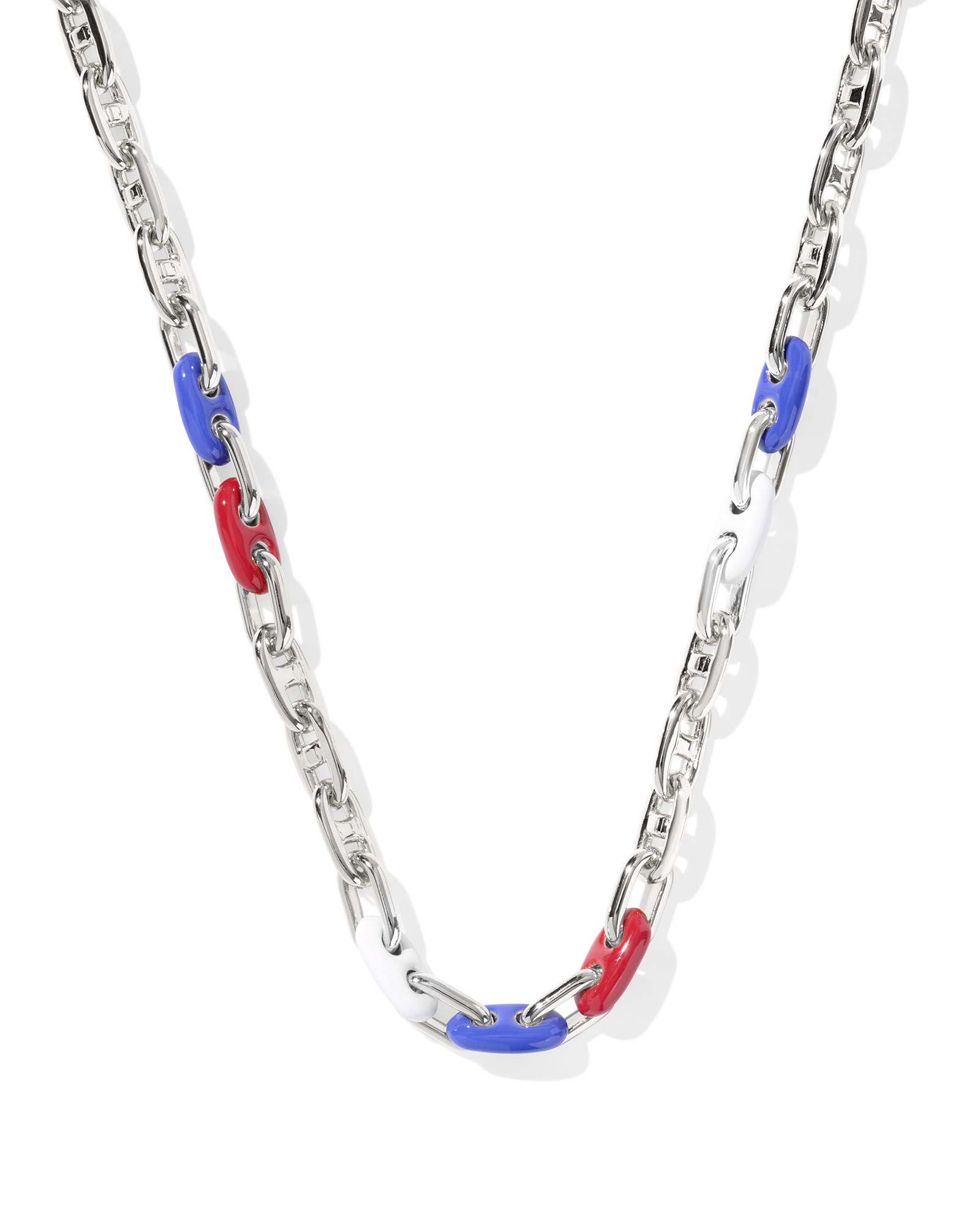 KENDRA SCOTT BAILEY RED/WHITE/BLUE MIX RHODIUM CHAIN