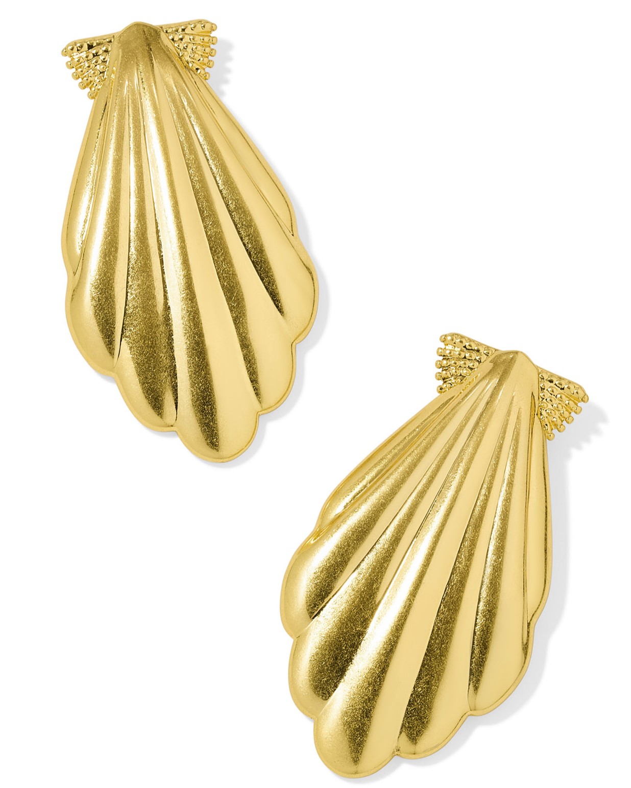 KENDRA SCOTT ALEXA VINTAGE GOLD TONE STATEMENT EARRINGS