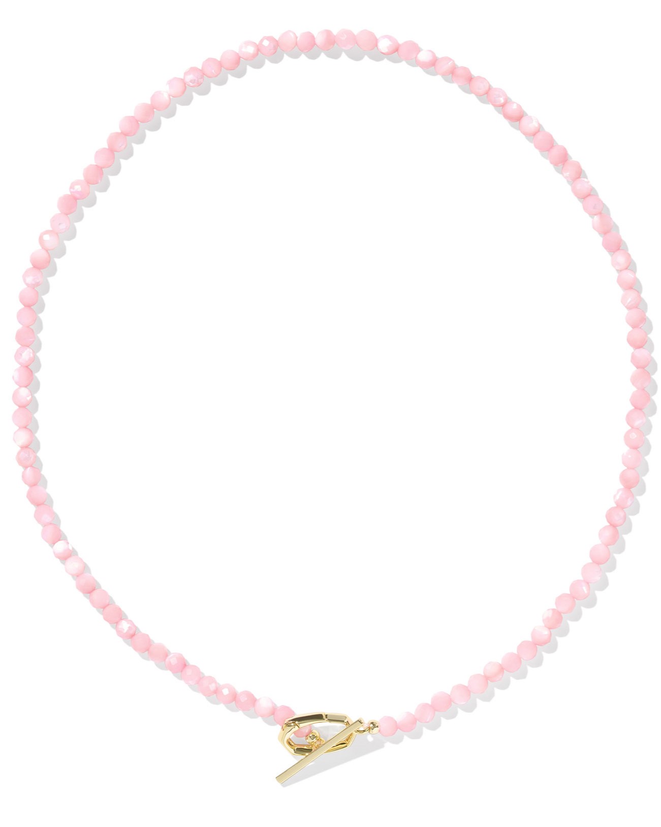 KENDRA SCOTT SYLVIA PINK CHALCEDONY GOLD TONE STRAND NECKLACE