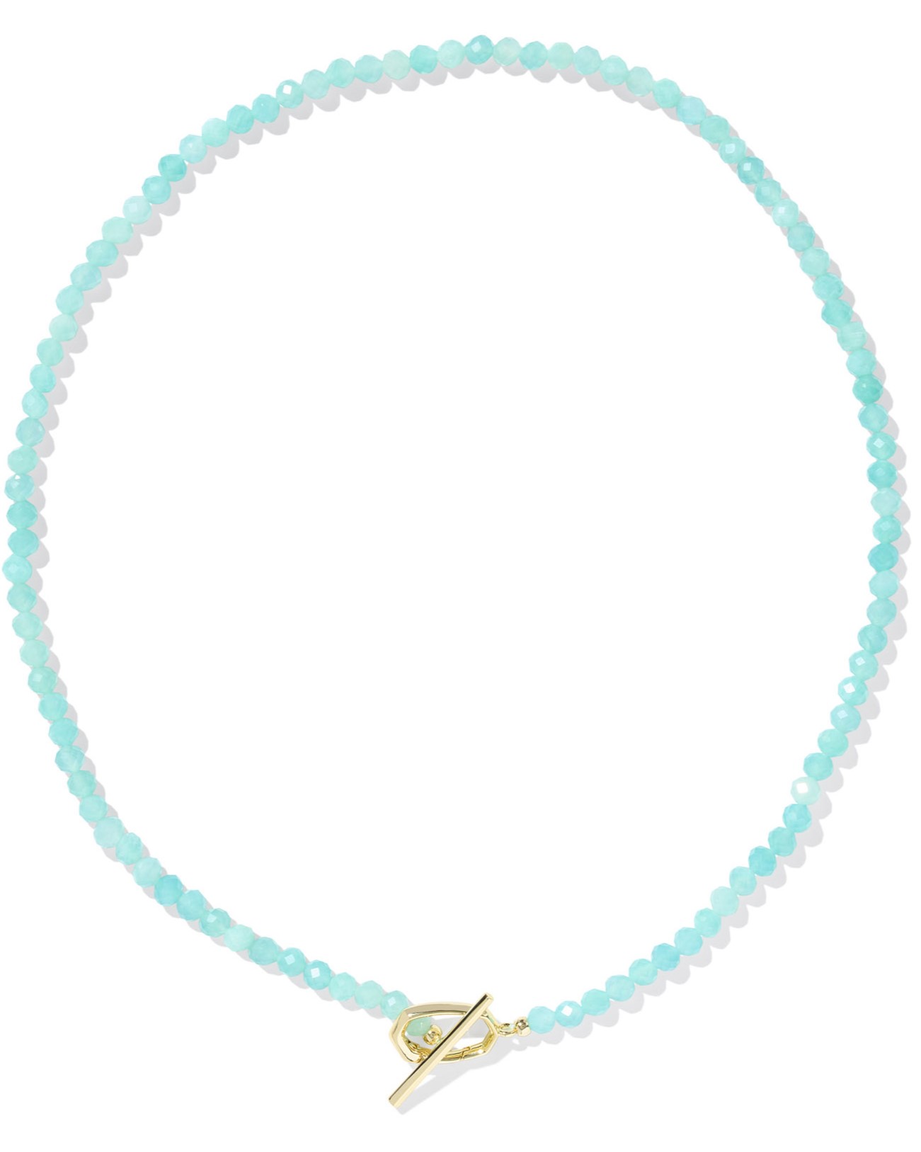KENDRA SCOTT SYLVIA TEAL AMAZONITE GOLD TONE STRAND NECKLACE