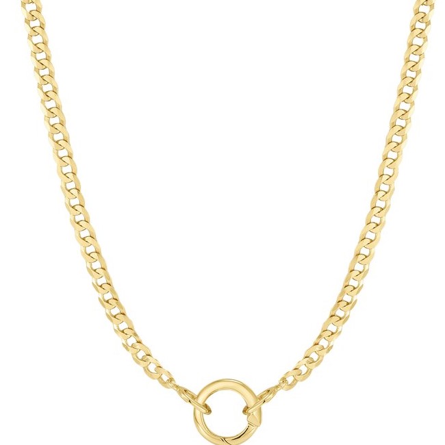 ANIA HAIE GOLD TONE CURB CHAIN CHARM CONNECTOR NECKLACE