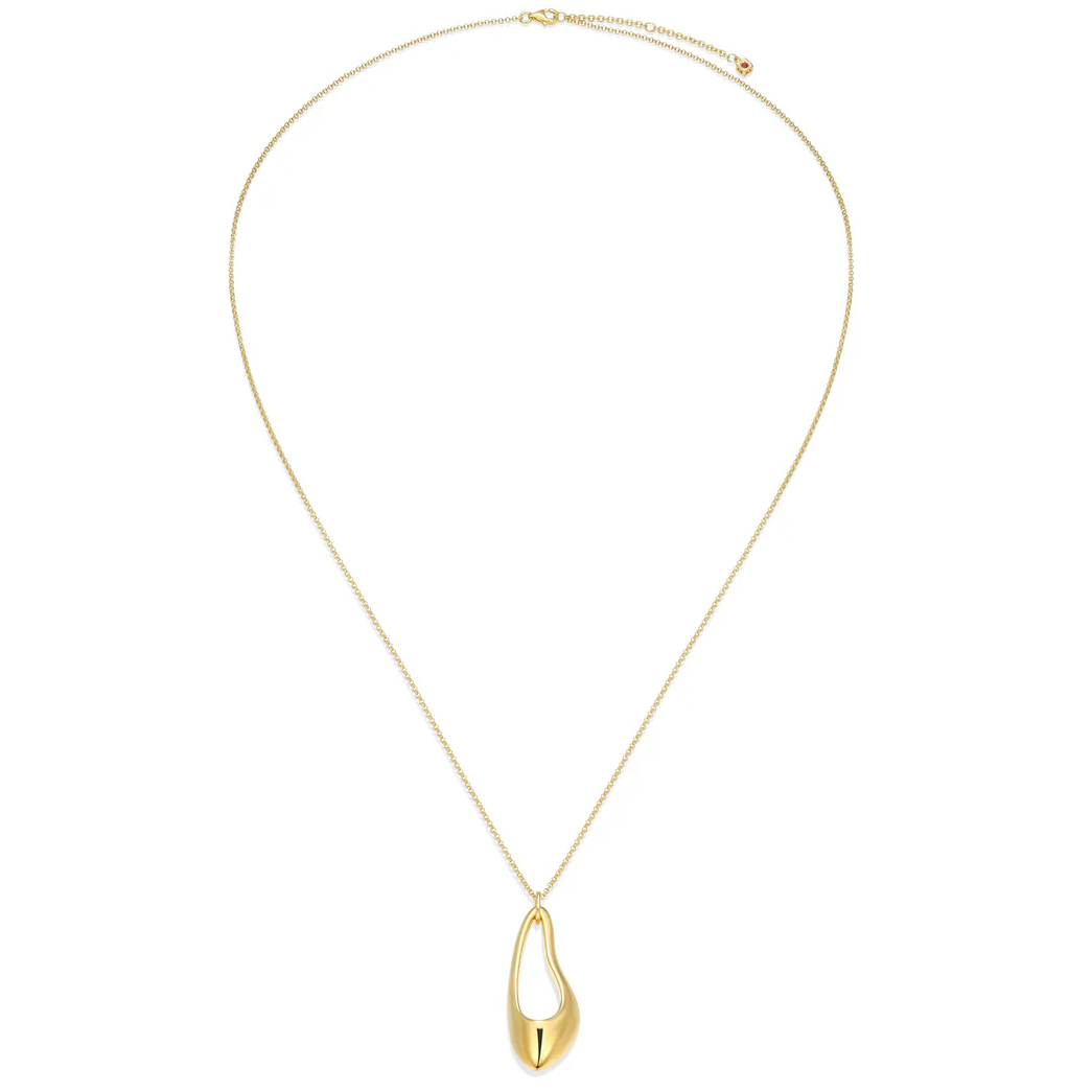 ELLE OASIS YELLOW GOLD PLATED 28+2 PENDANT NECKLACE