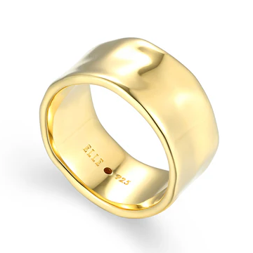 ELLE CELESTE YELLOW GOLD PLATED BAND RING SIZE 7