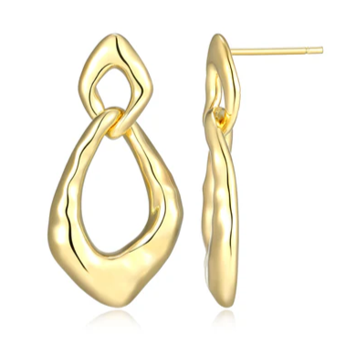 ELLE CELESTE YELLOW GOLD PLATED POST EARRINGS
