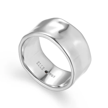 ELLE CELESTE SILVER BAND RING SIZE 8