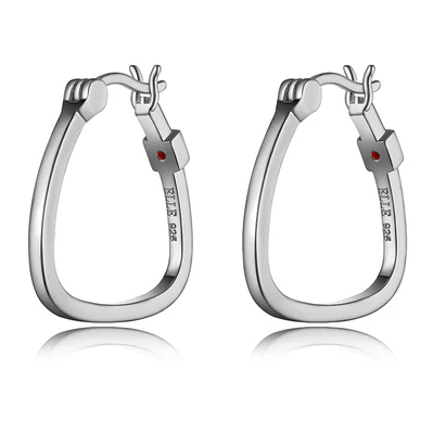 ELLE TRINITY 19X21MM TRIANGLE SILVER EARRINGS
