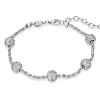 CHARLES GARNIER PAVE CZ BALL STATIONS ROPE 7.5