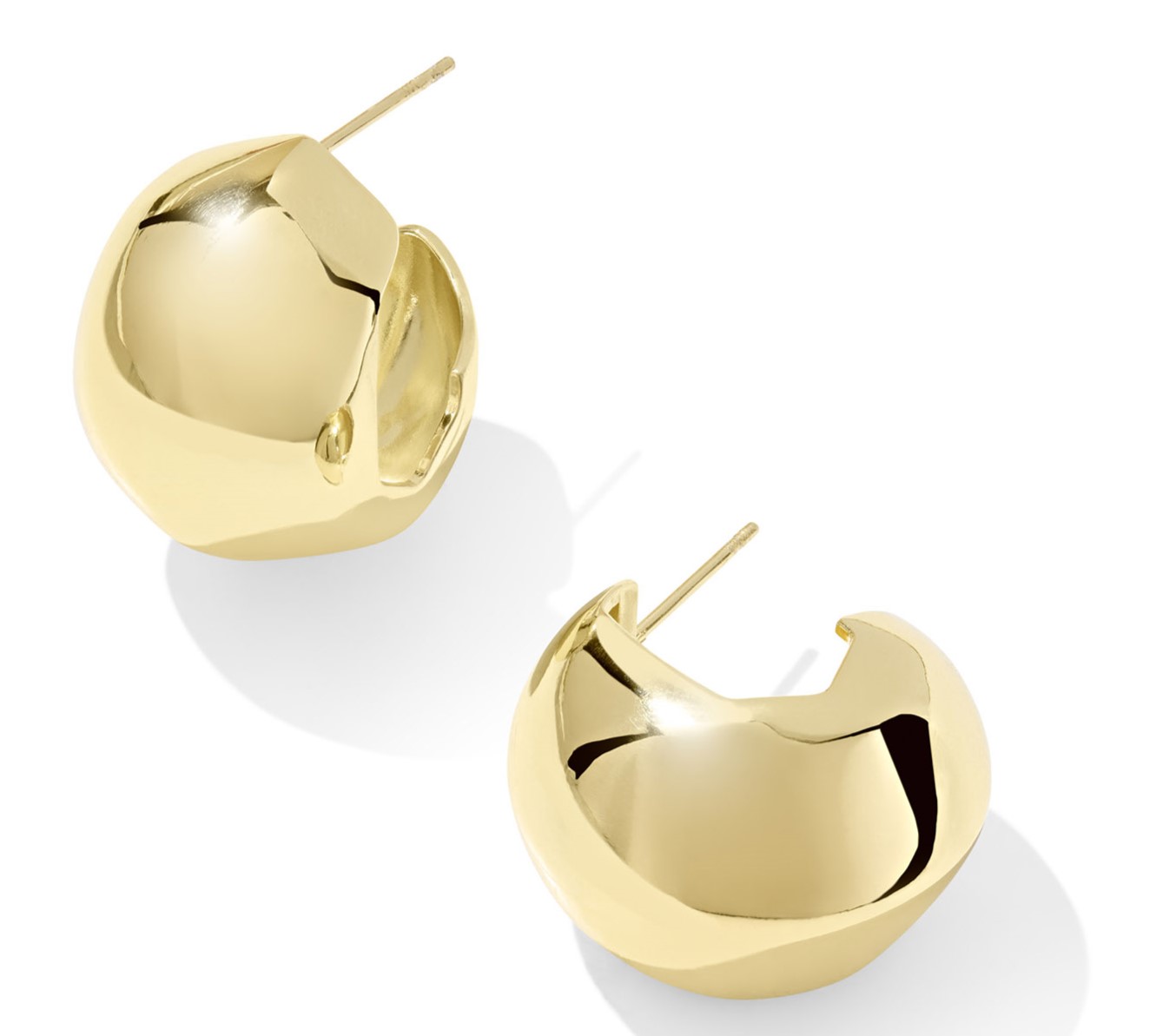 KENDRA SCOTT KAITLIN GOLD TONE HOOP EARRINGS