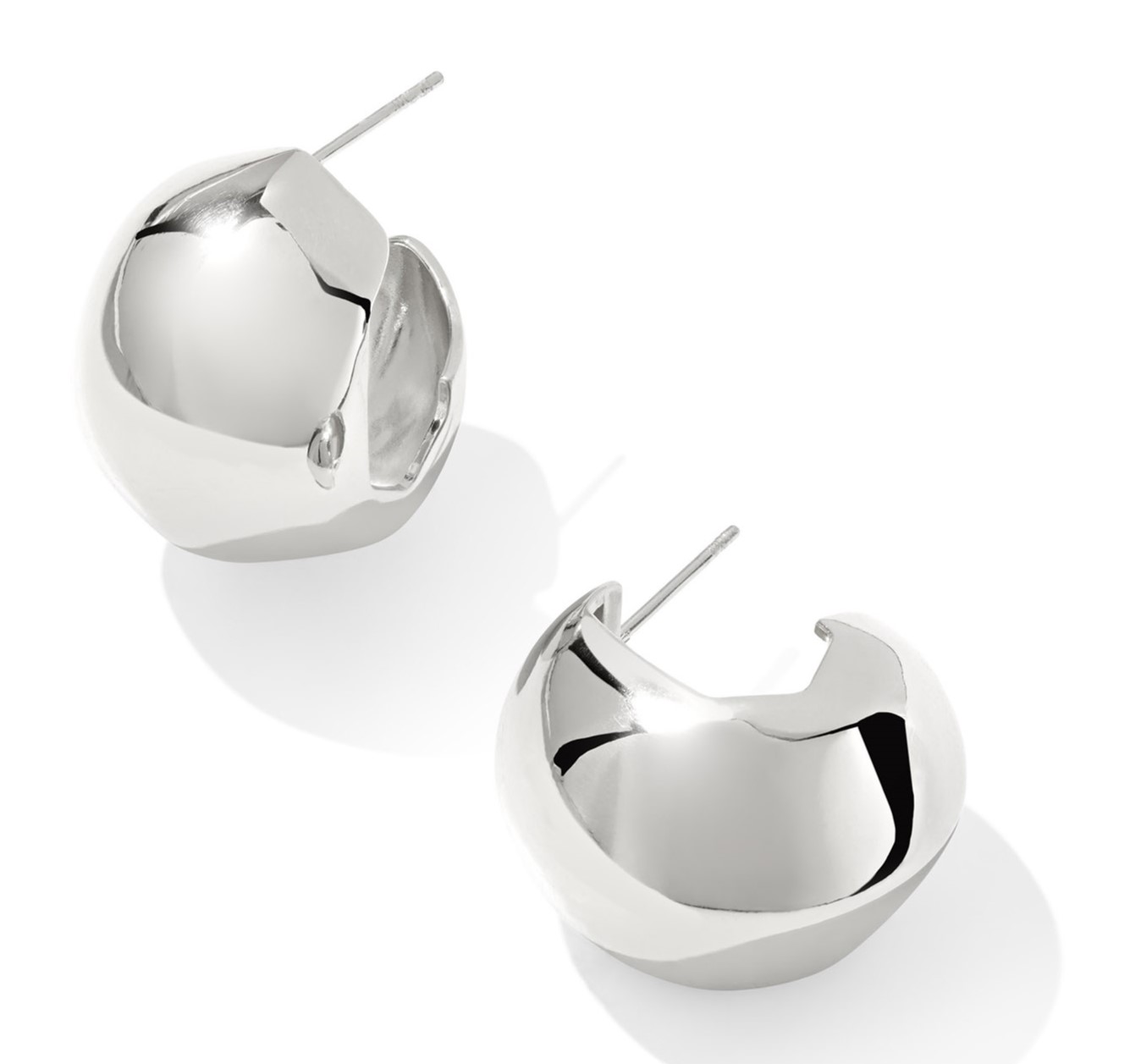 KENDRA SCOTT KAITLIN RHODIUDM HOOP EARRINGS