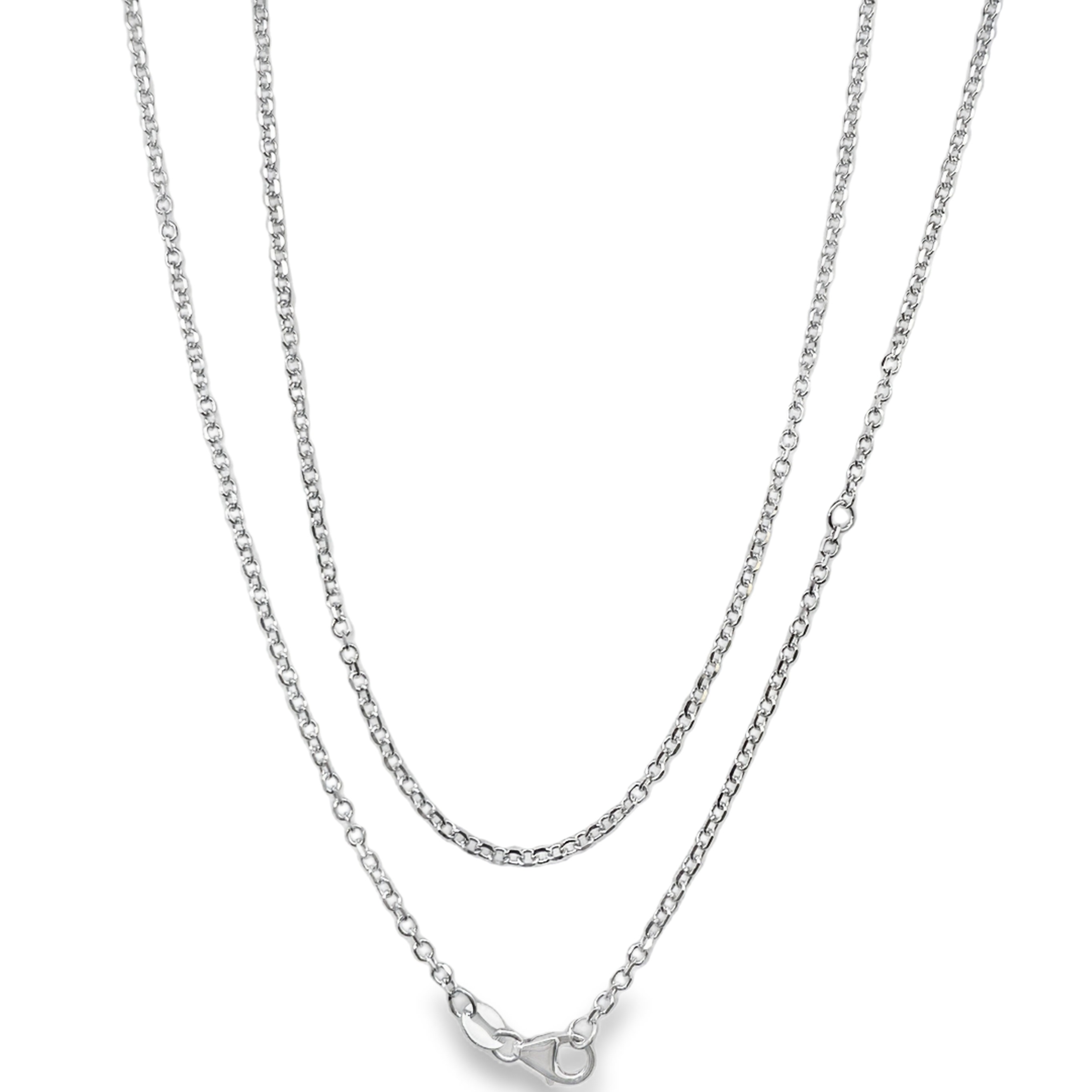 1.5MM D/C CABLE CHAIN 20" NECKLACE WITH PEAR LOBSTER CLASP 14KW