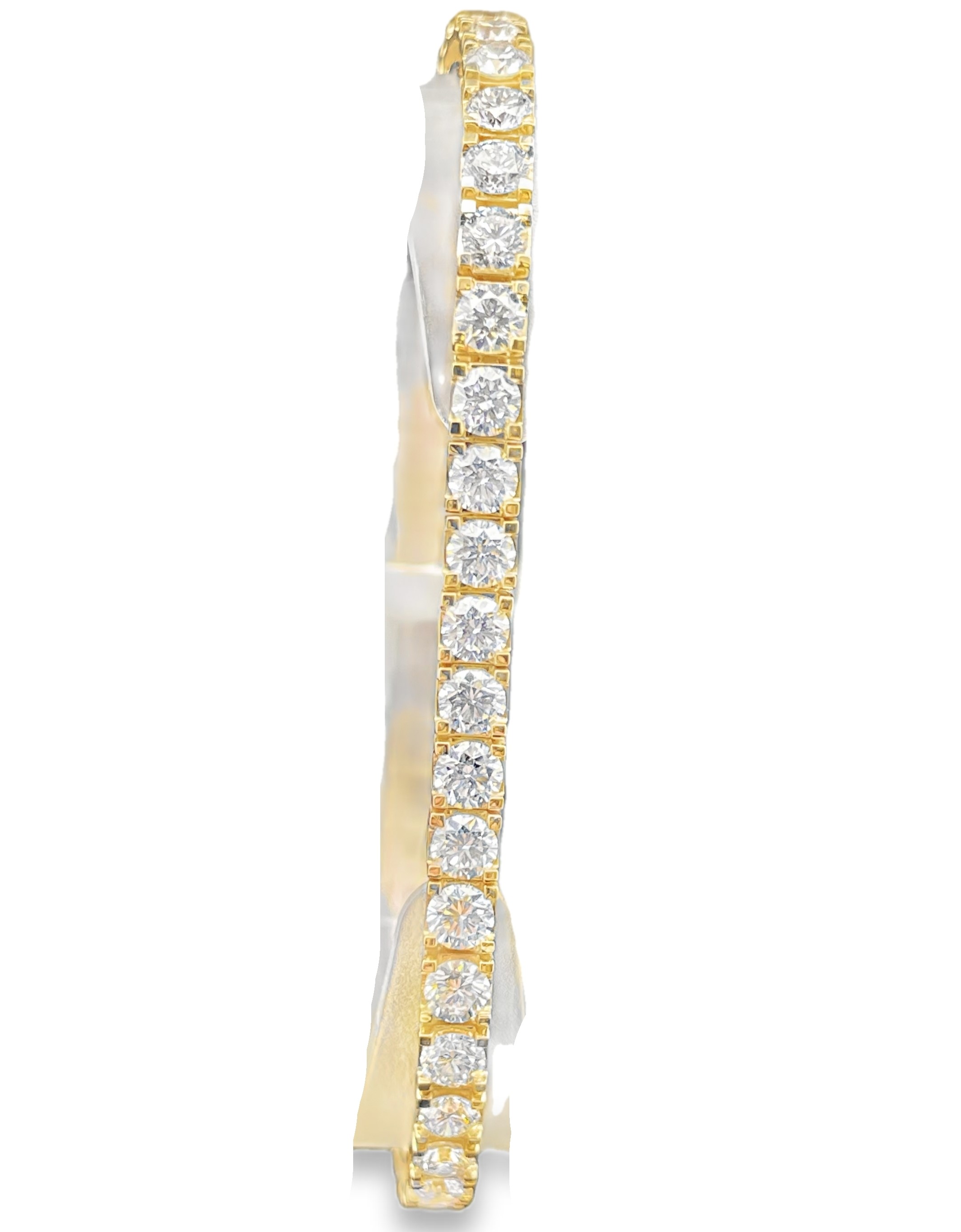 SUPER MAN MADE CREATED 8CTW 47 ROUND DIAMOND SAFETY-BAR BRACELET E-F VS 14KY