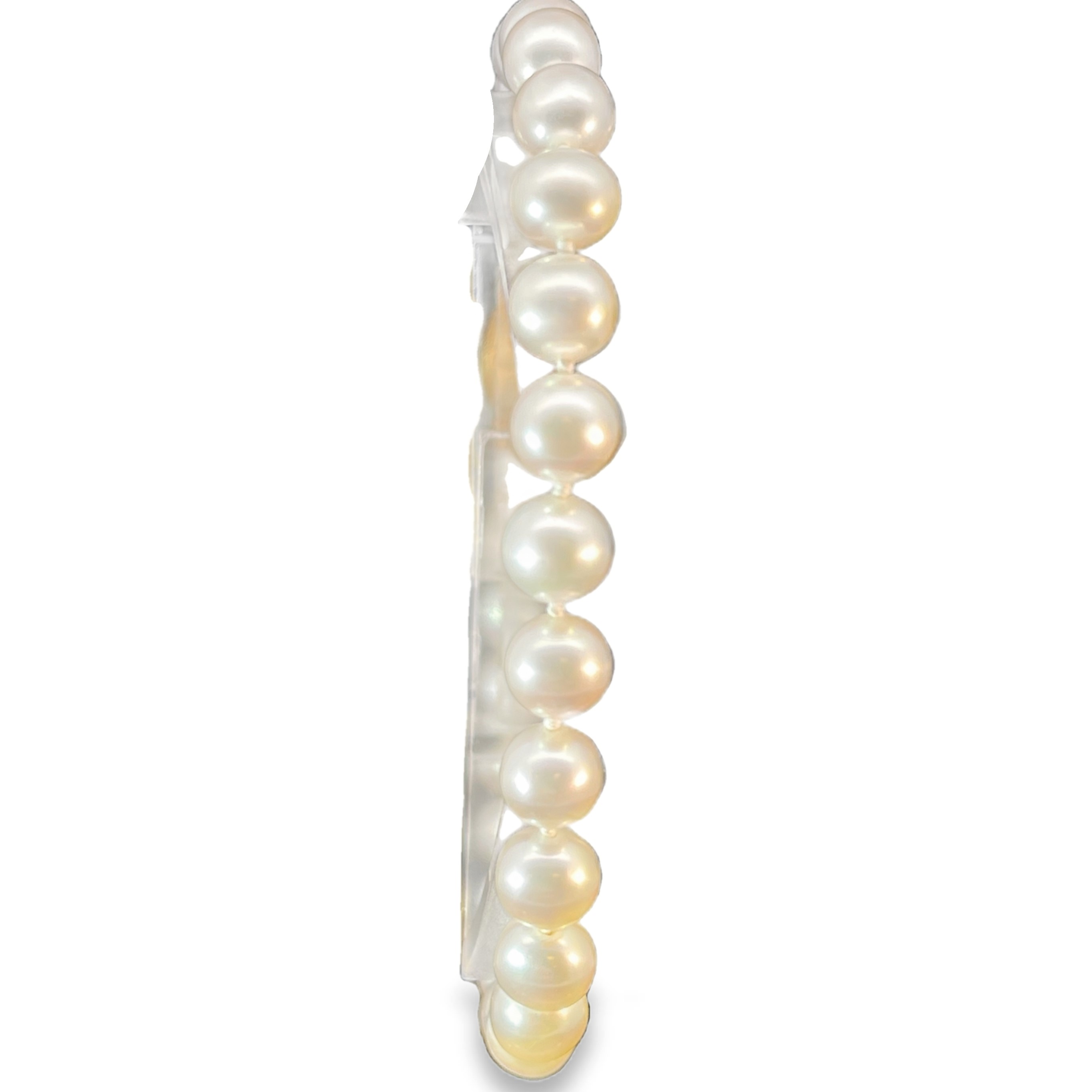 6-6.5MM CULTURED FRESHWATER PEARL 7" BRACELET 14KY