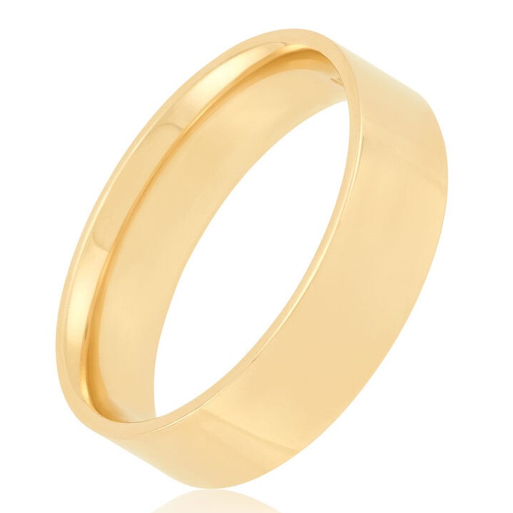 FLAT COMFORT FIT BAND 14KY SZ 6