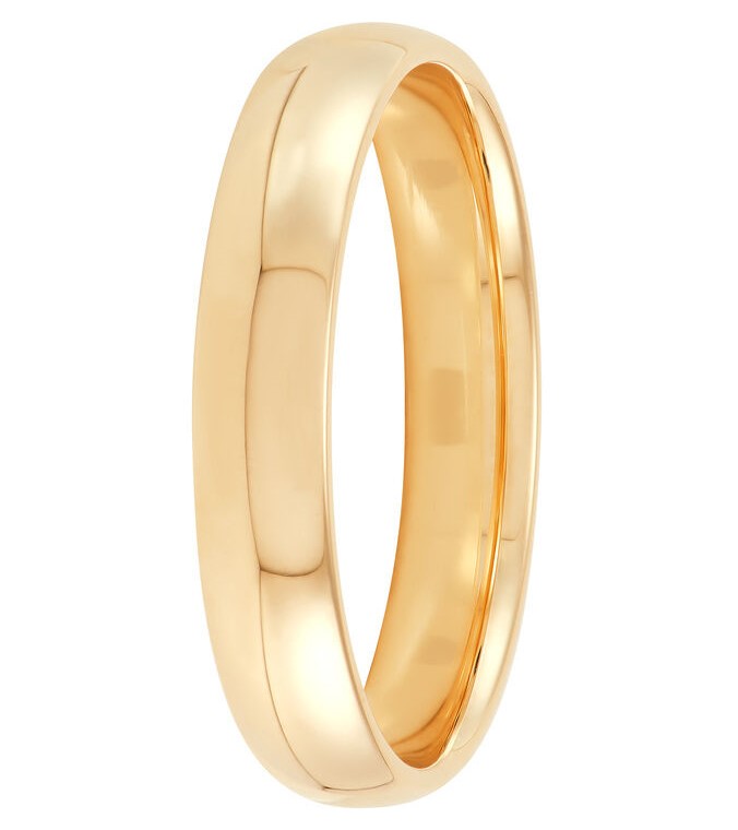 HALF ROUND COMFORT FIT BAND 14KY SZ 10