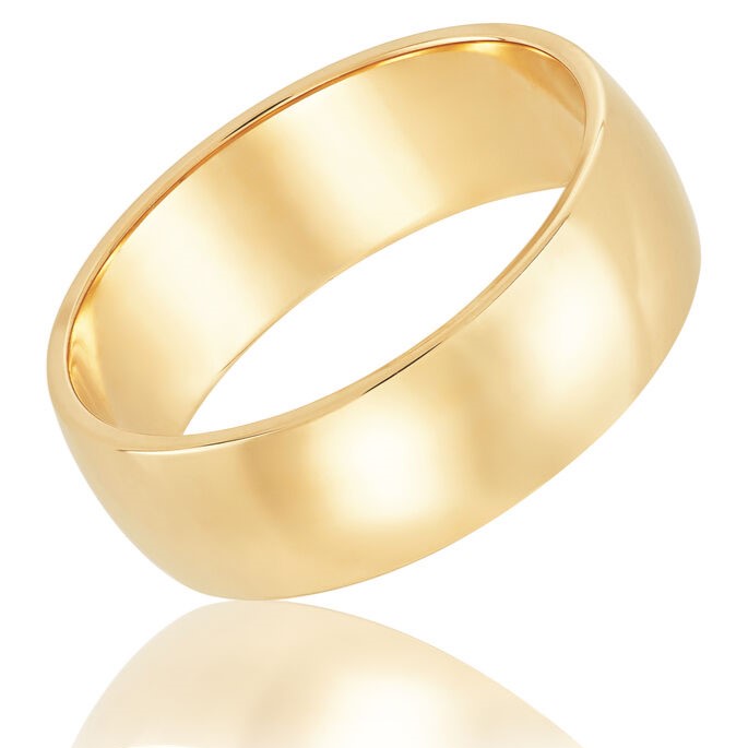 HALF ROUND COMFORT FIT BAND 14KY SZ 11