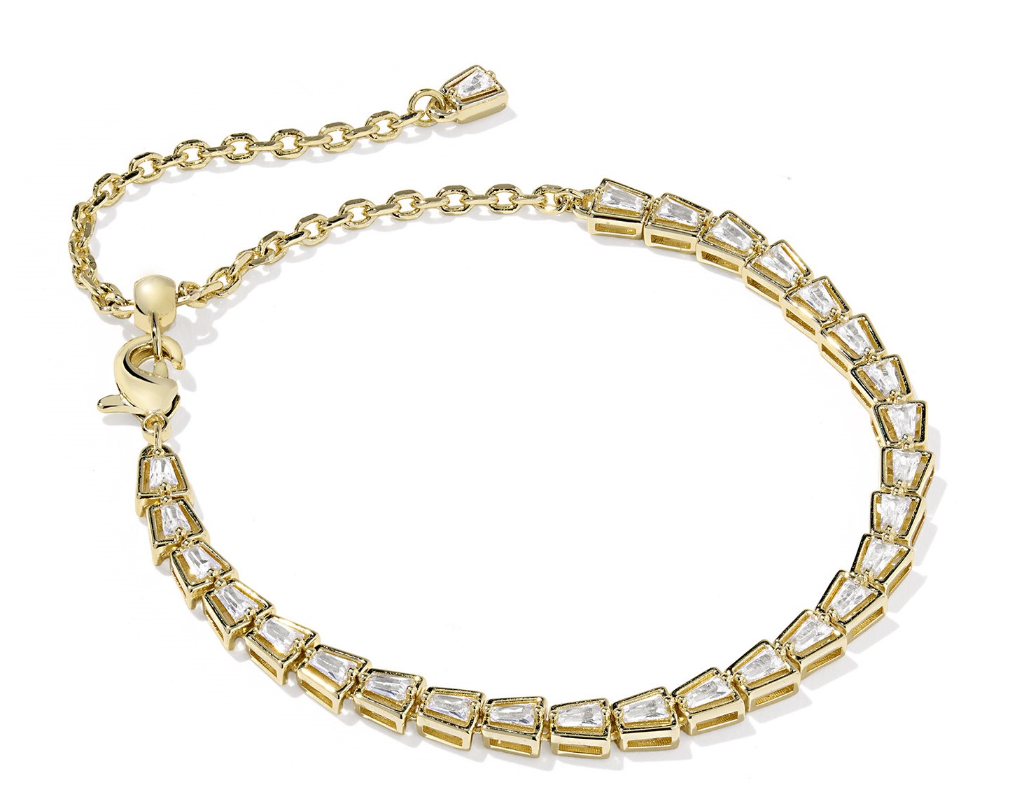 KENDRA SCOTT BELLA TENNIS BRAC YELLOW WHITE CZ