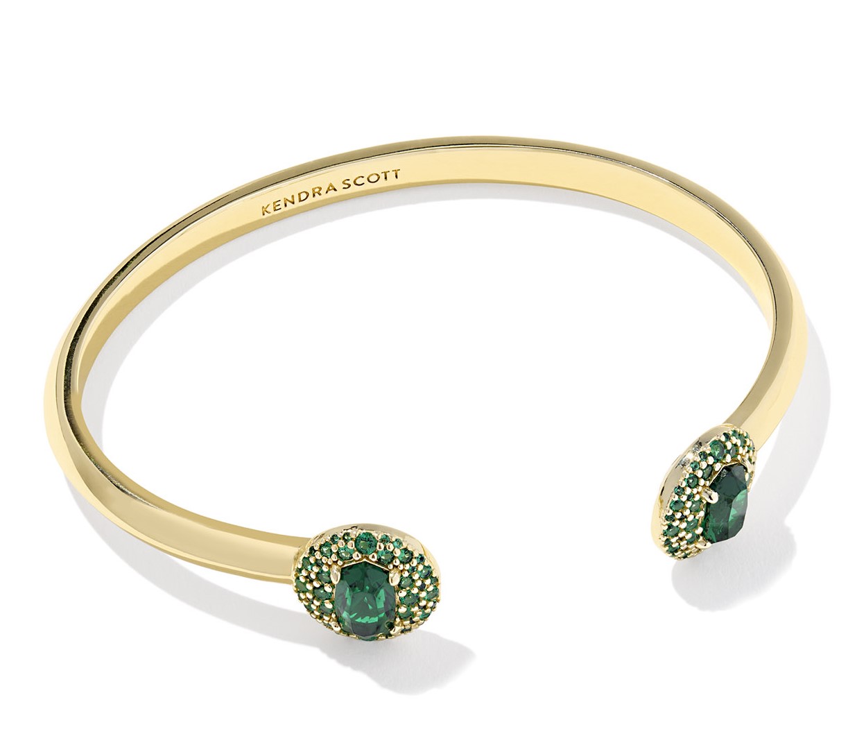KENDRA SCOTT BELLA CUFF BRC YELLOW DARK GREEN CRYSTAL