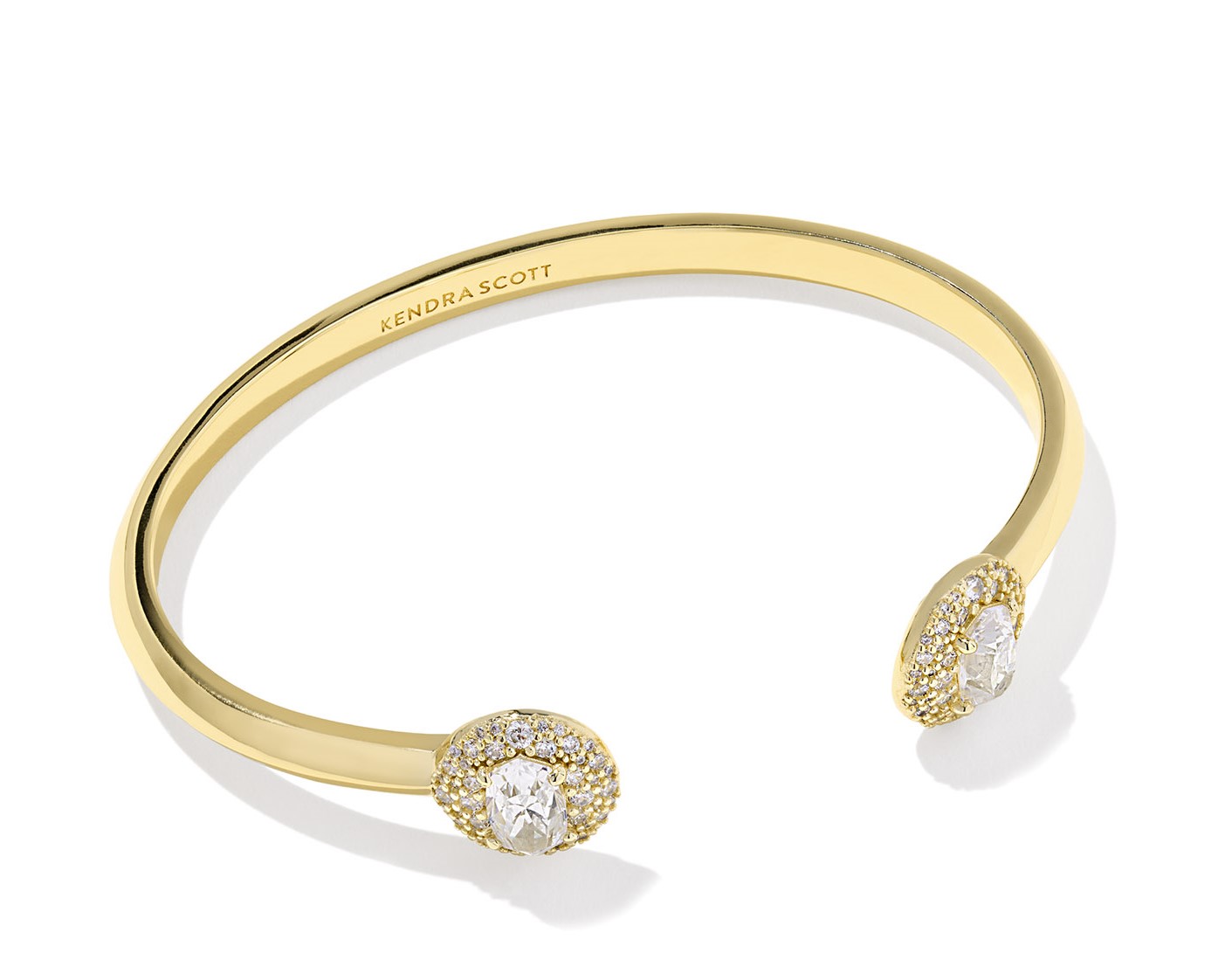 KENDRA SCOTT BELLA CUFF BRAC YELLOW W/WHITE CZ