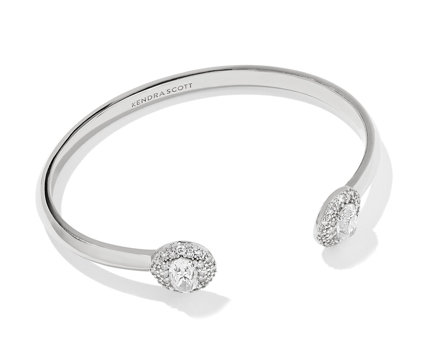KENDRA SCOTT BELLA CUFF BRAC RHOD W/WHITE CZ