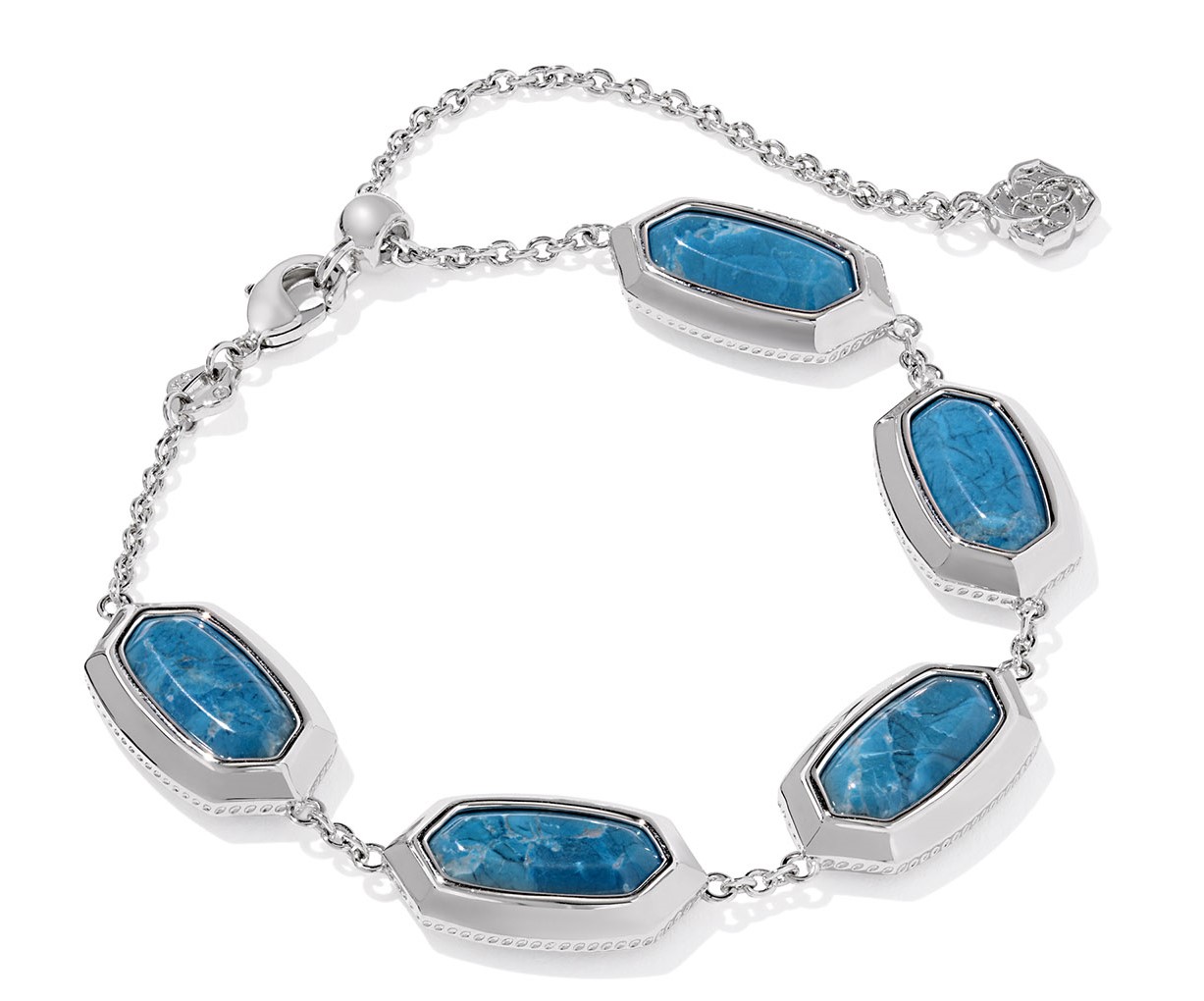 KENDRA SCOTT ELAINA BEZEL CHAIN BRC RHOD W/VGRD INDIGO MGNST