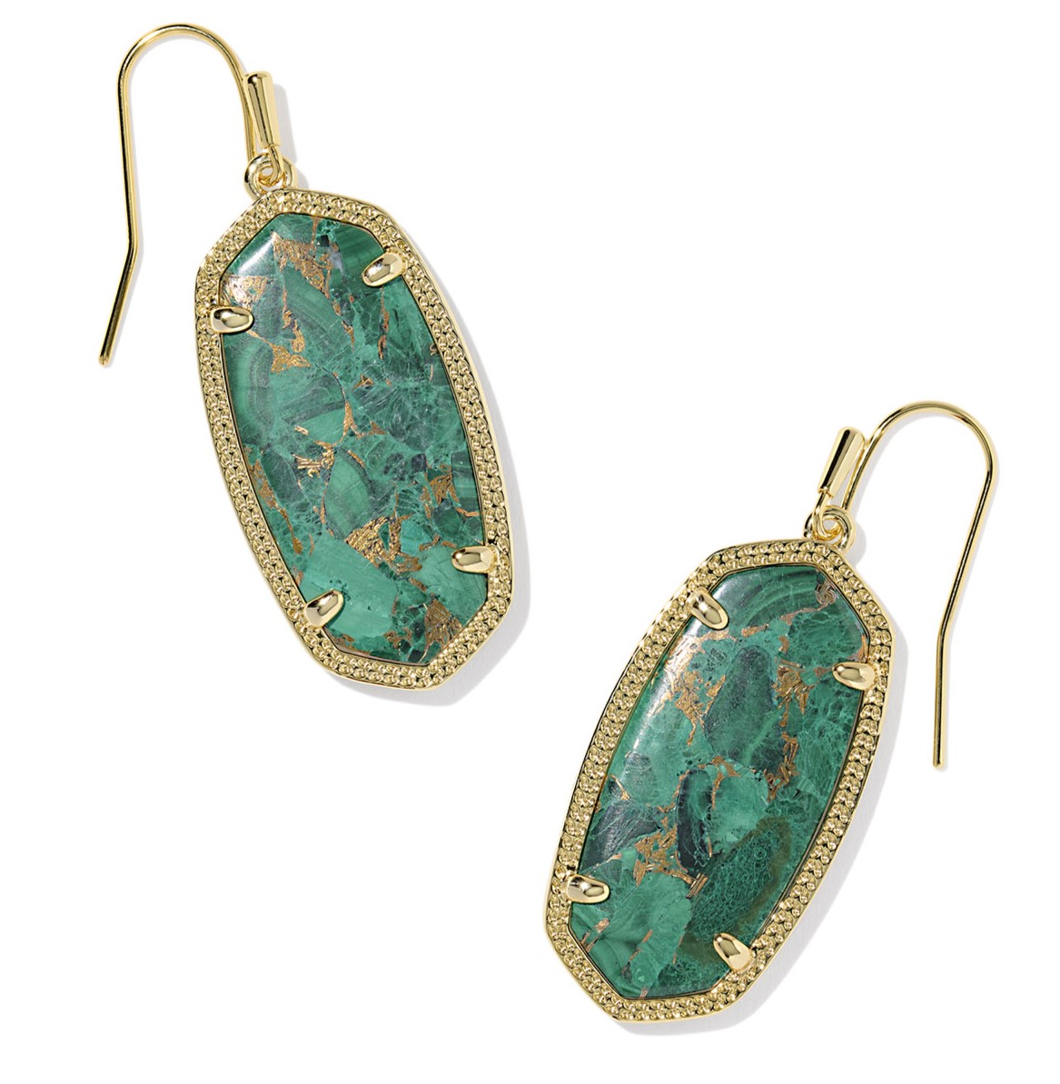 KENDRA SCOTT ELLE DROP ER YELLOW S/BRZ VND MALACHITE