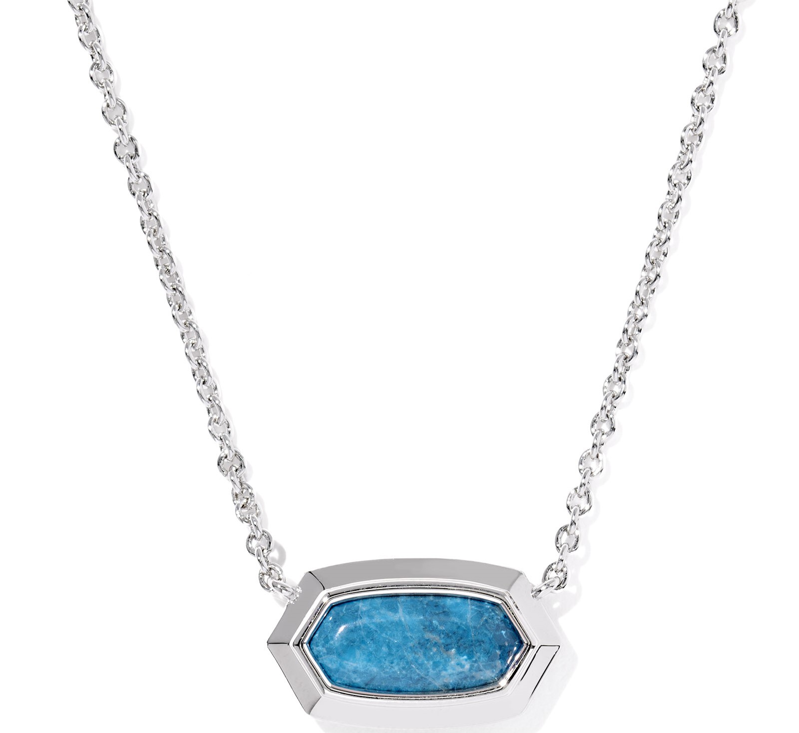 KENDRA SCOTT ELISA BEZEL PNDNT RHOD W/BRGD INDIG0 MGNST