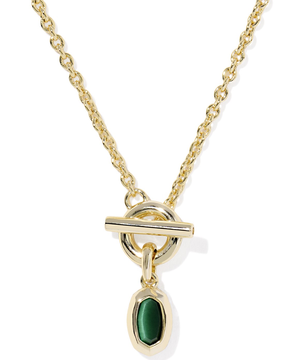 KENDRA SCOTT MINI ELISA TGL NCK YELLOW W/GREEN TIGERS EYE