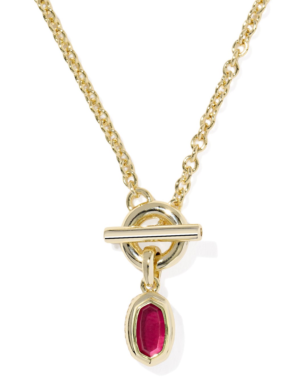 KENDRA SCOTT MINI ELISA TGL PNDT YELLOW W/CARMNE RED ILLSN