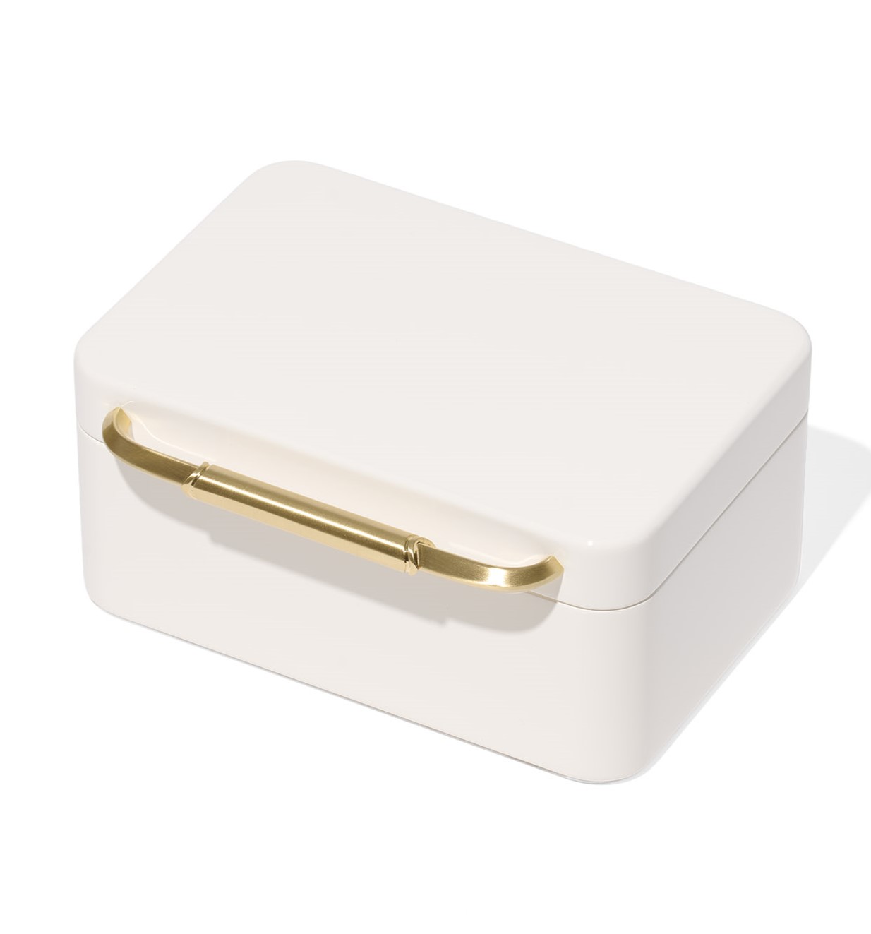 KENDRA SCOTT MEDIUM WHITE LACQUER JEWELRY BOX